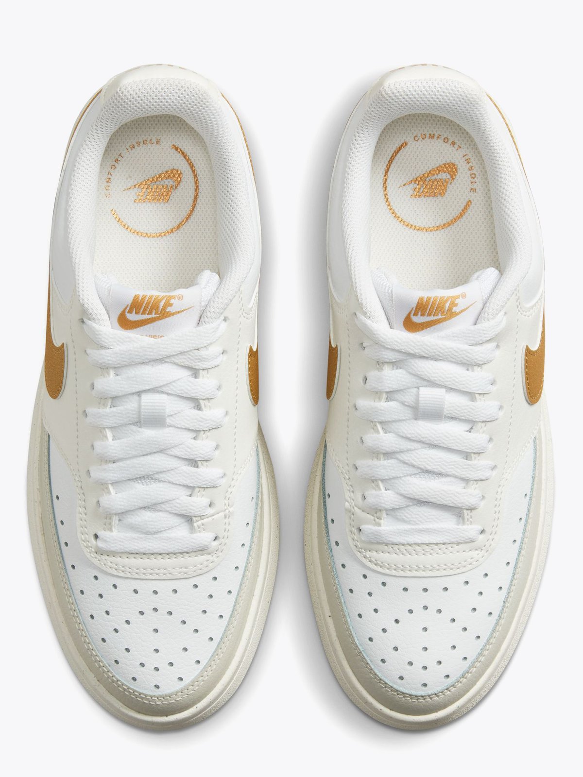 Nike Court Vision Alta Leather White / Metallic Gold / Light Bone Sail