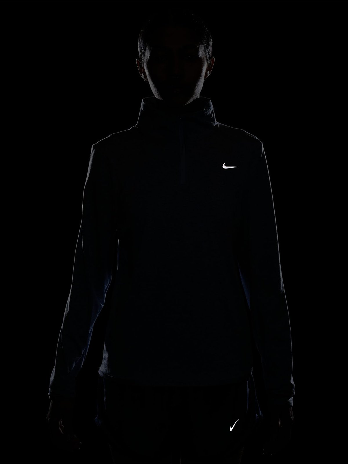 Nike Swift Element Dri-Fit UV Half-Zip Armory Blue / Reflective Silver