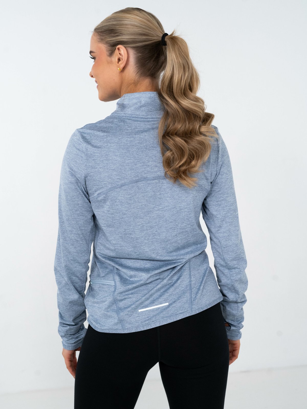 Nike Swift Element Dri-Fit UV Half-Zip Armory Blue / Reflective Silver