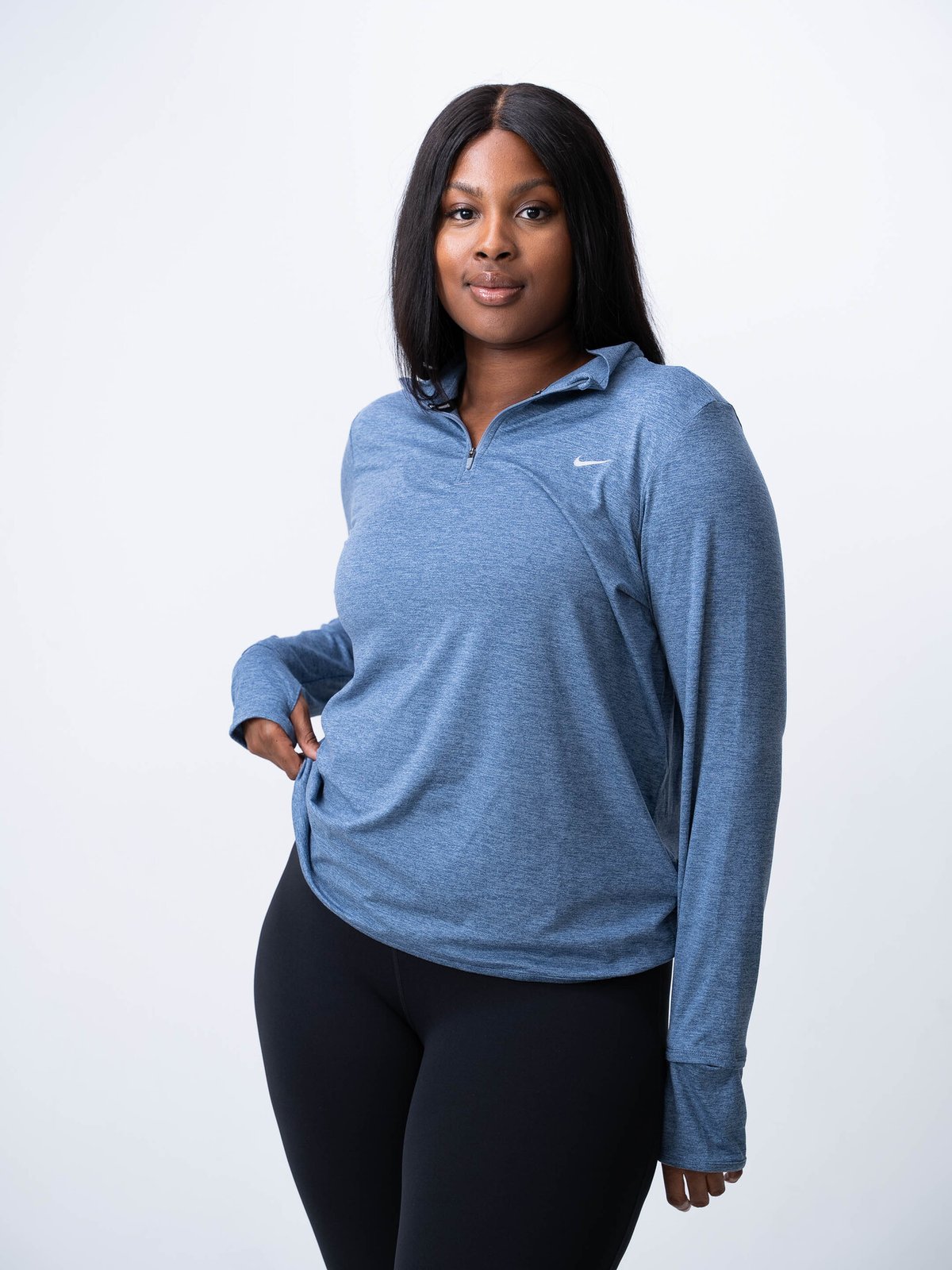 Nike Swift Element Dri-Fit UV Half-Zip Ashen Slate / Reflective Silver