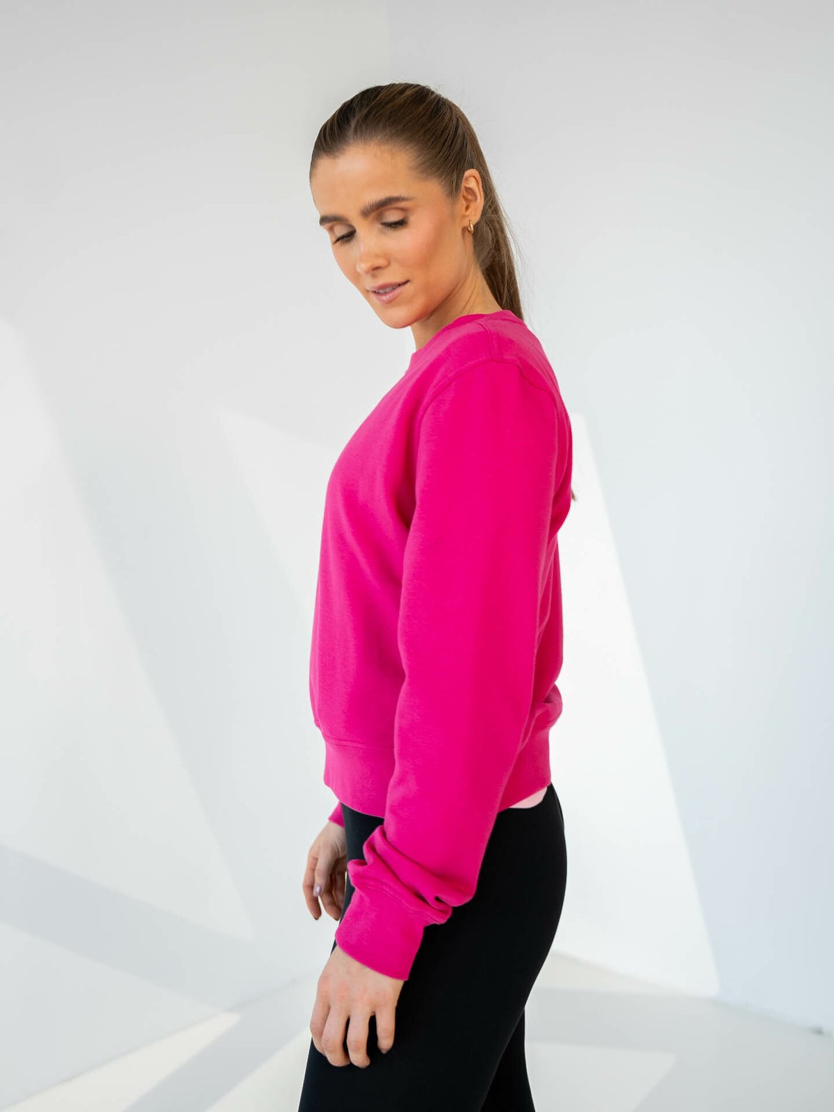 Nike One Dri-Fit Crew LBR Fireberry/White