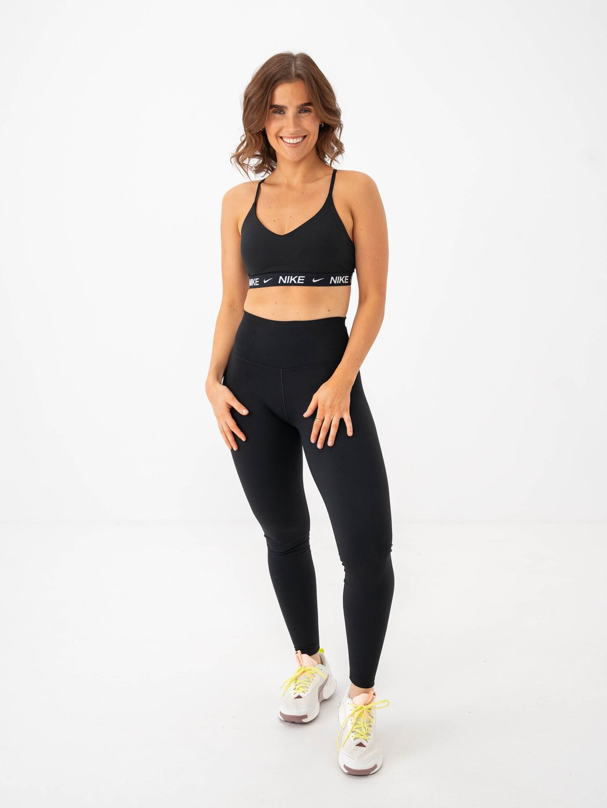 Nike Indy Dri-Fit Light-Support Padded Bra Black / White
