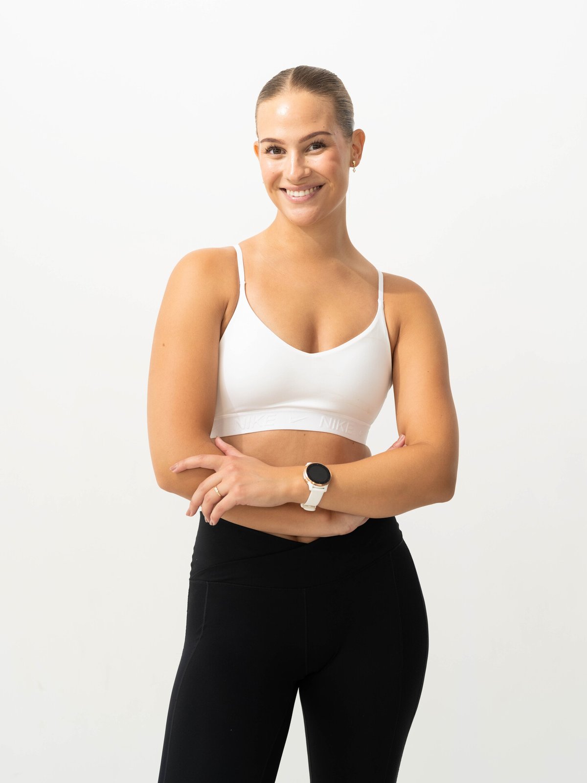 Nike Indy Dri-Fit Light-Support Padded Bra White / Stone Mauve