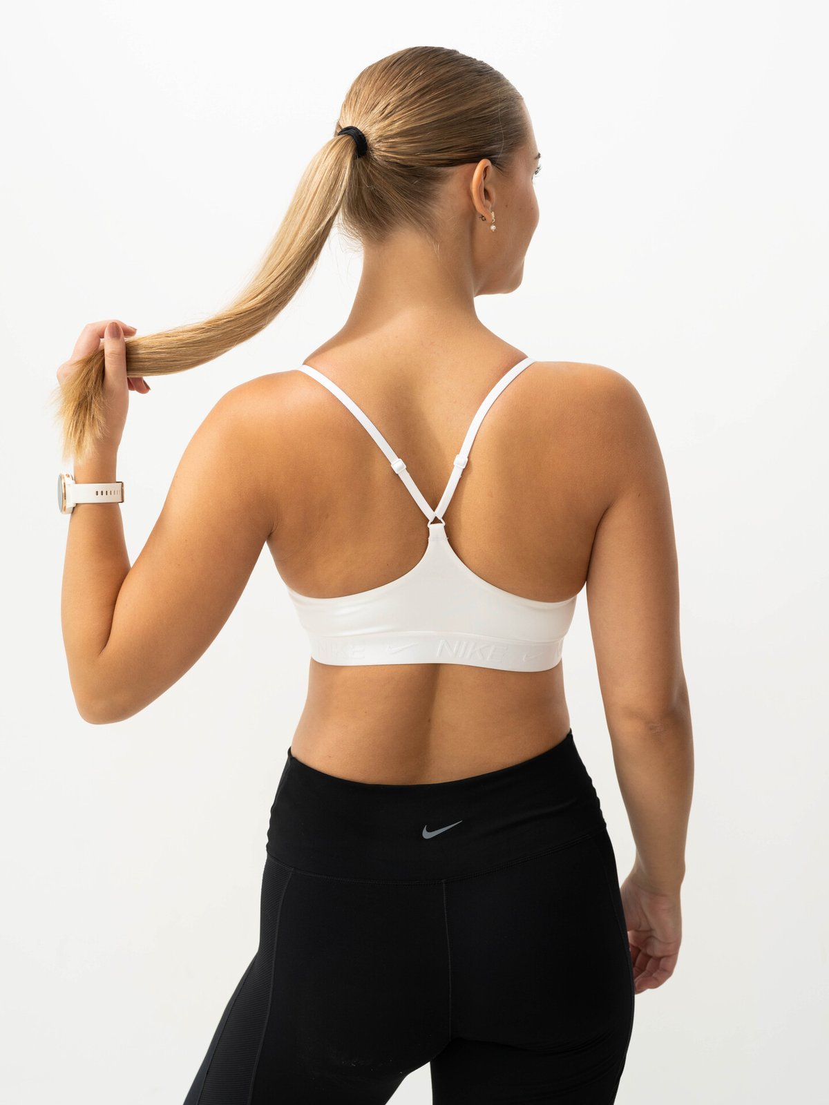 Nike Indy Dri-Fit Light-Support Padded Bra White / Stone Mauve