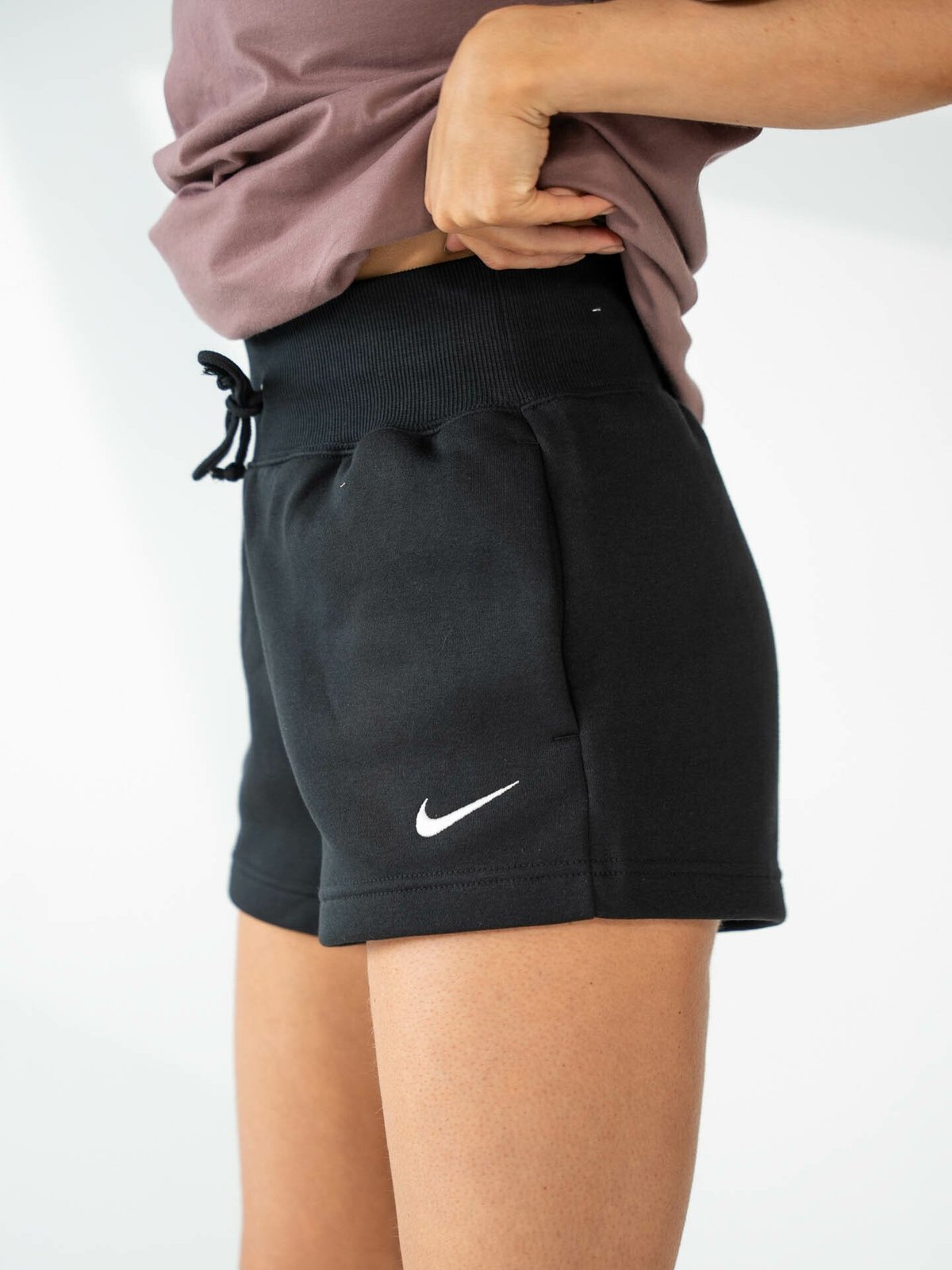 Nike Pheonix Fleece High-Rise Shorts Black