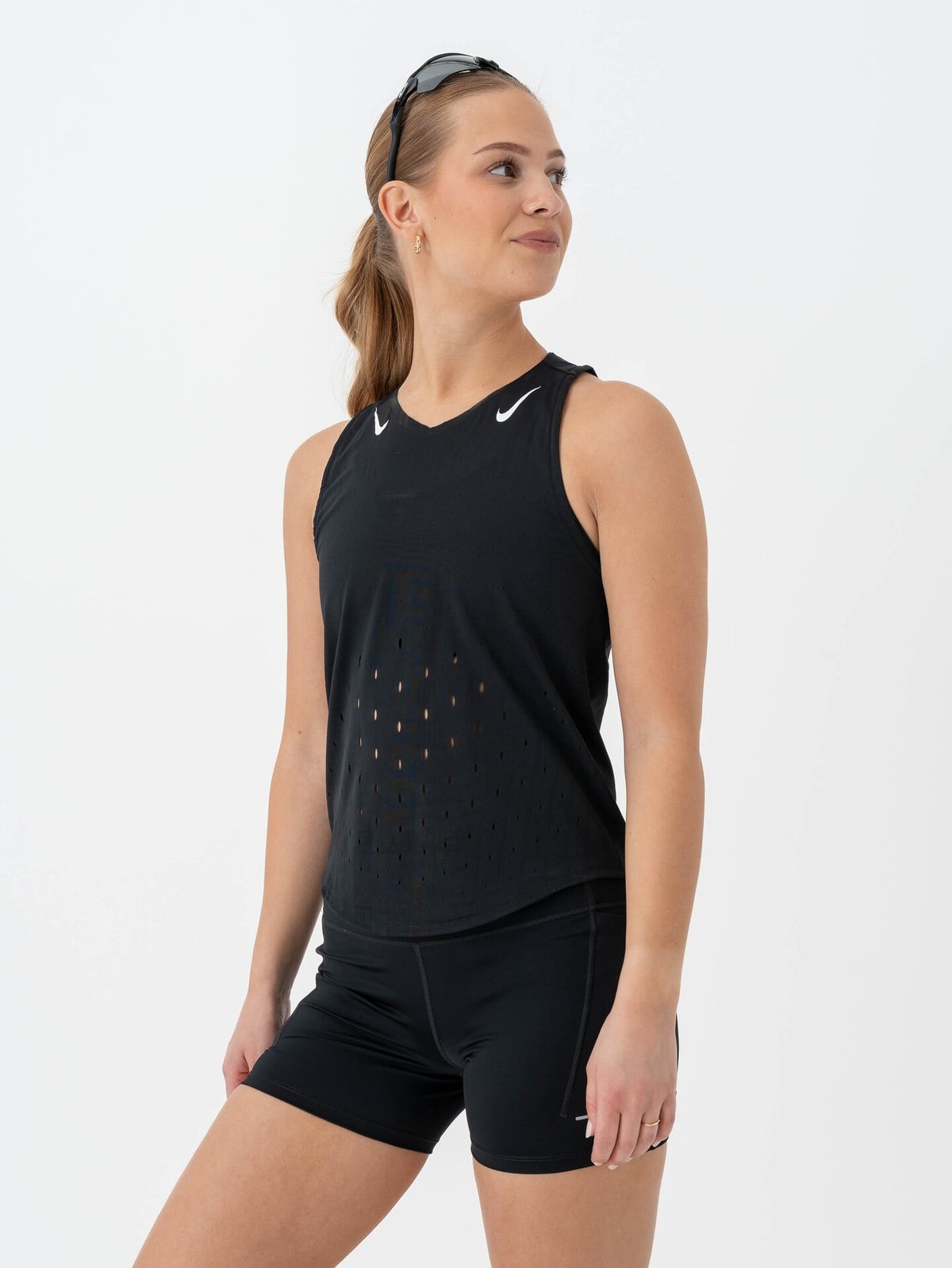 Nike AeroSwift Dri-Fit ADV Running Singlet Black / White