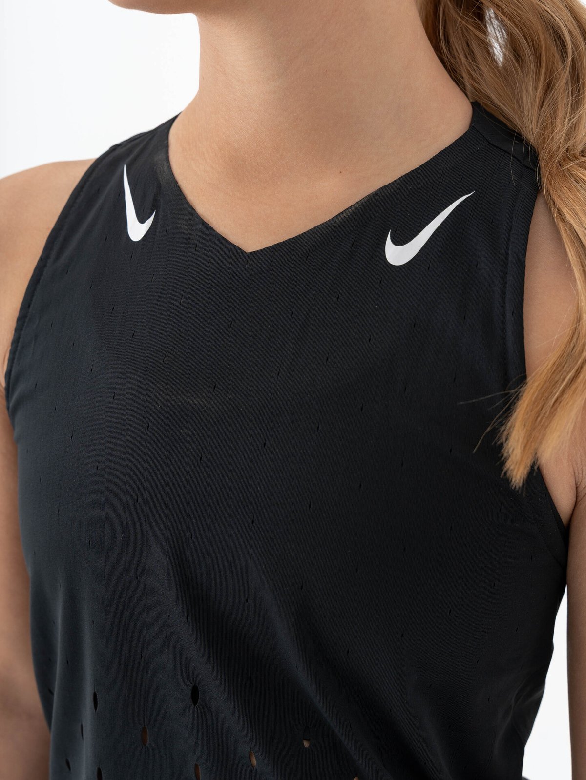 Nike AeroSwift Dri-Fit ADV Running Singlet Black / White