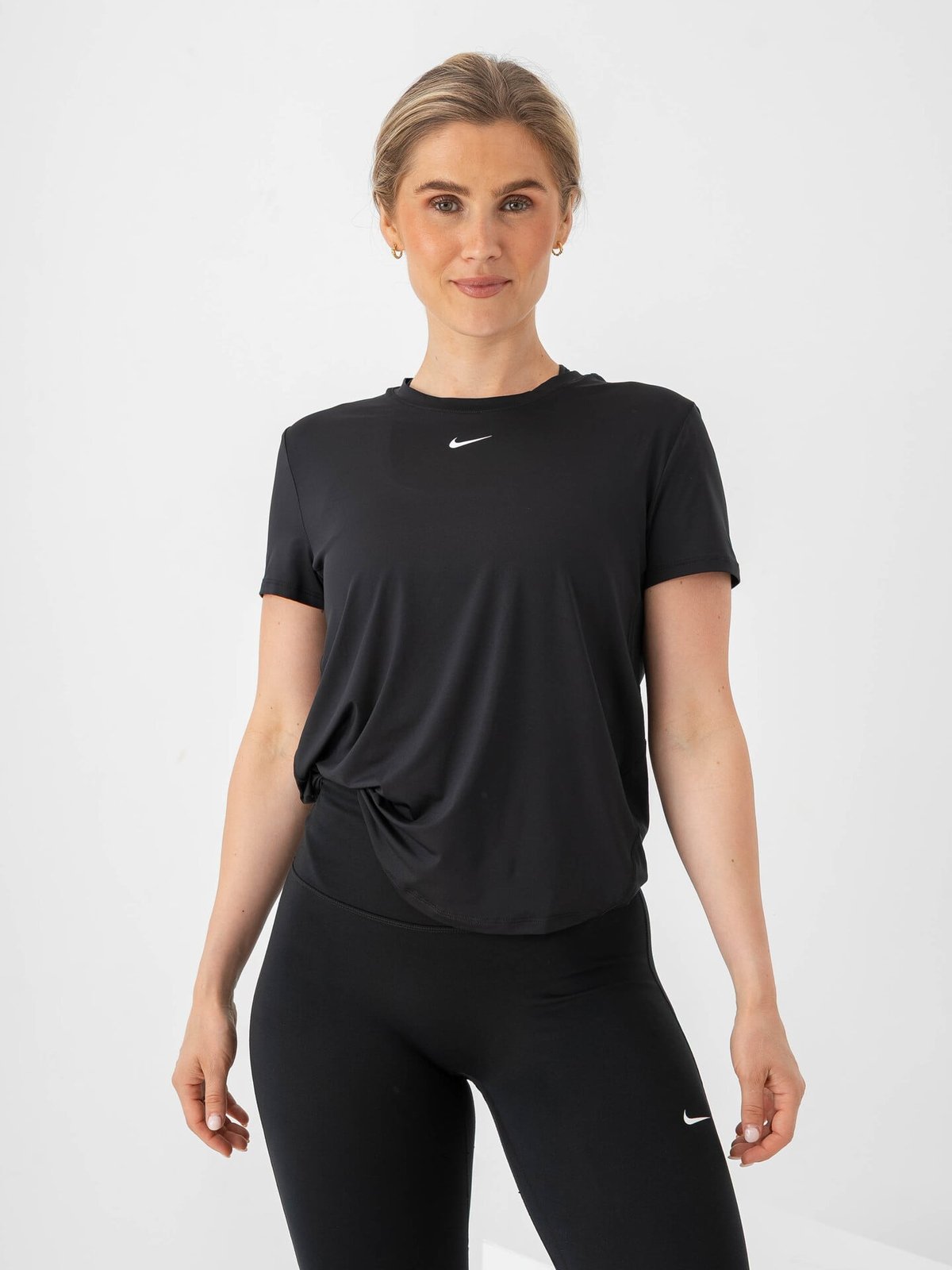 Nike One Classic Dri-Fit Short Sleeve Top Black / White
