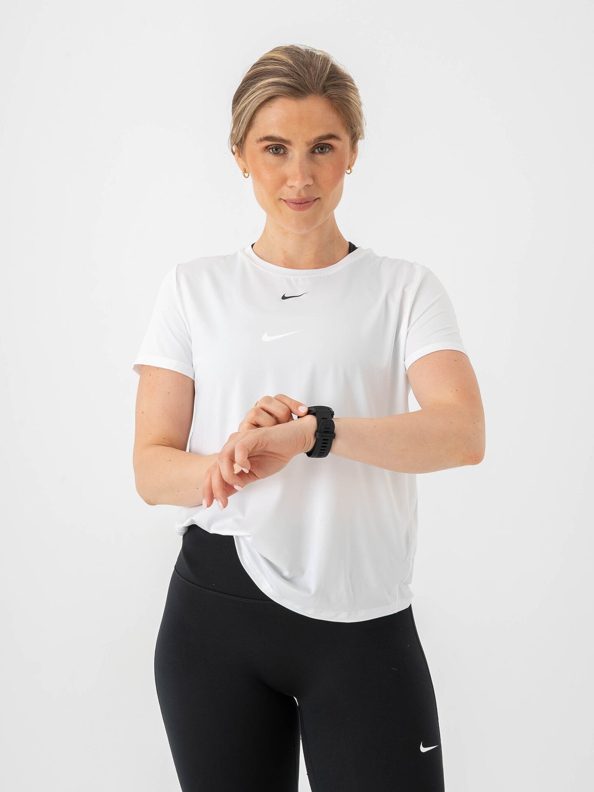 Nike One Classic Dri-Fit Short Sleeve Top White / Black