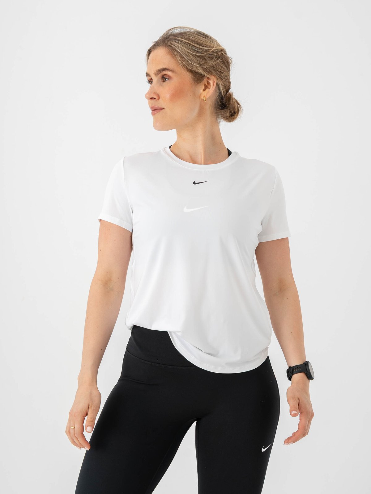 Nike One Classic Dri-Fit Short Sleeve Top White / Black