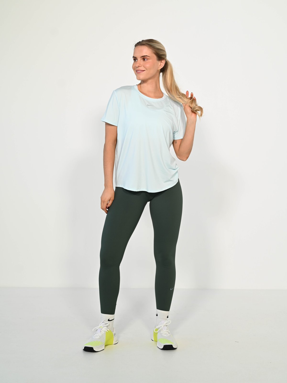 Nike One Classic Dri-Fit Short Sleeve Top Glacier Blue