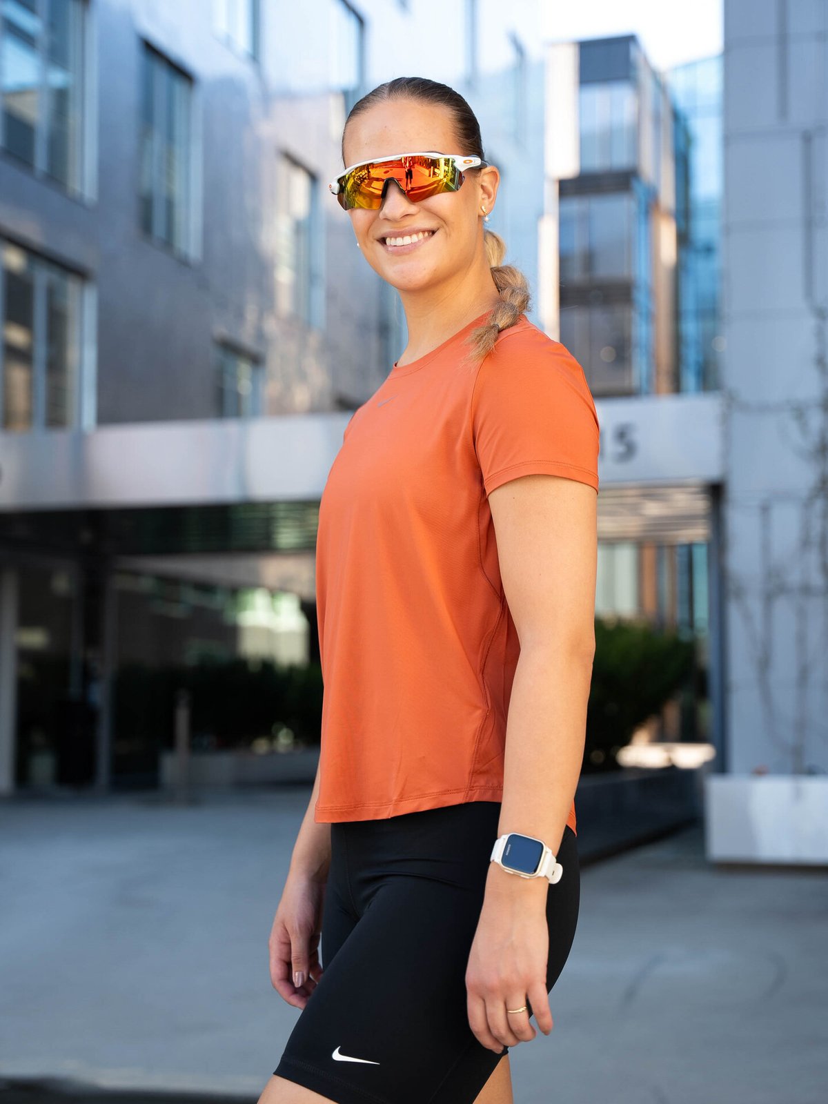 Nike One Classic Dri-Fit Short Sleeve Top Burnt Sunrise / Black