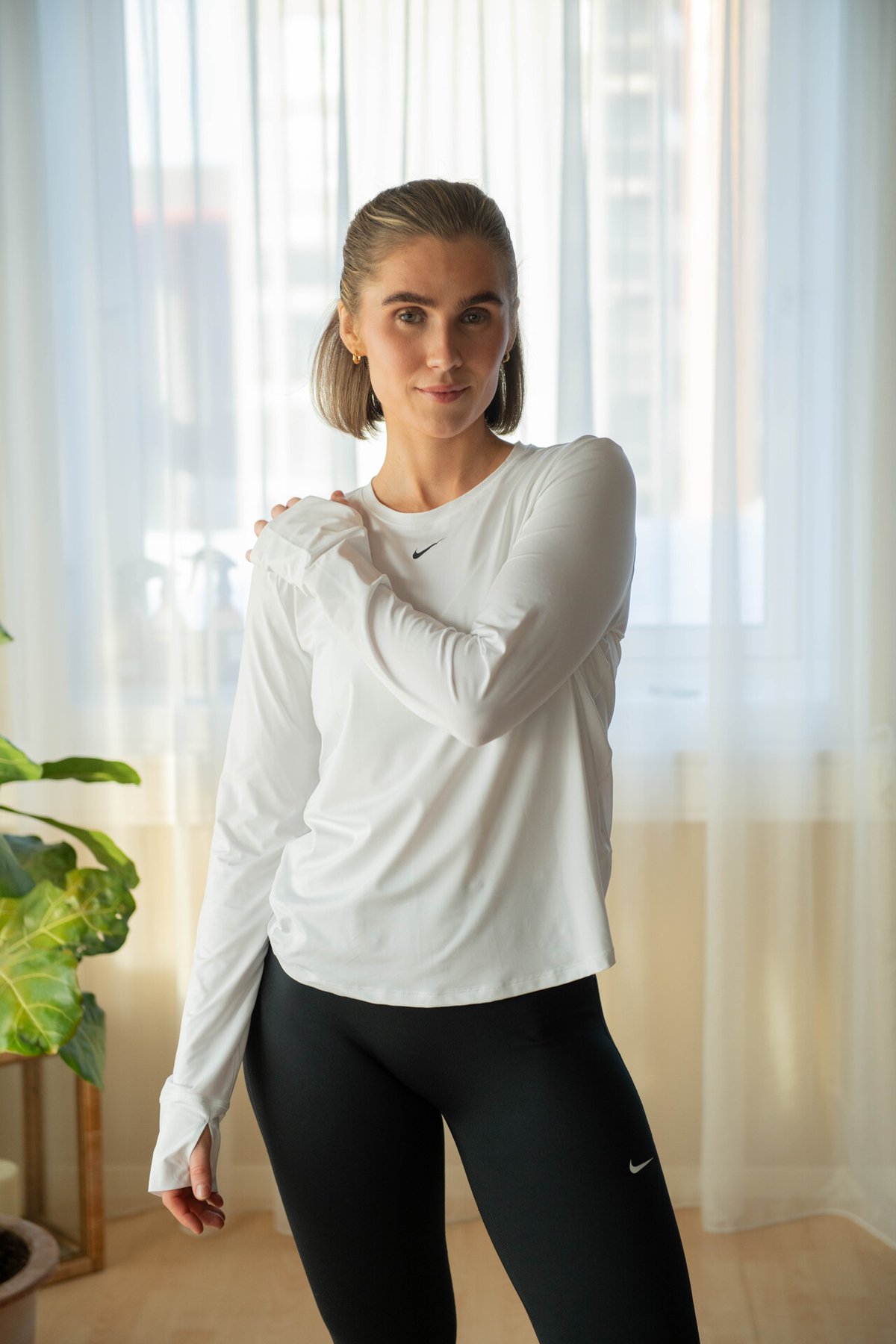 Nike One Classic Dri-Fit Long Sleeve White / Black