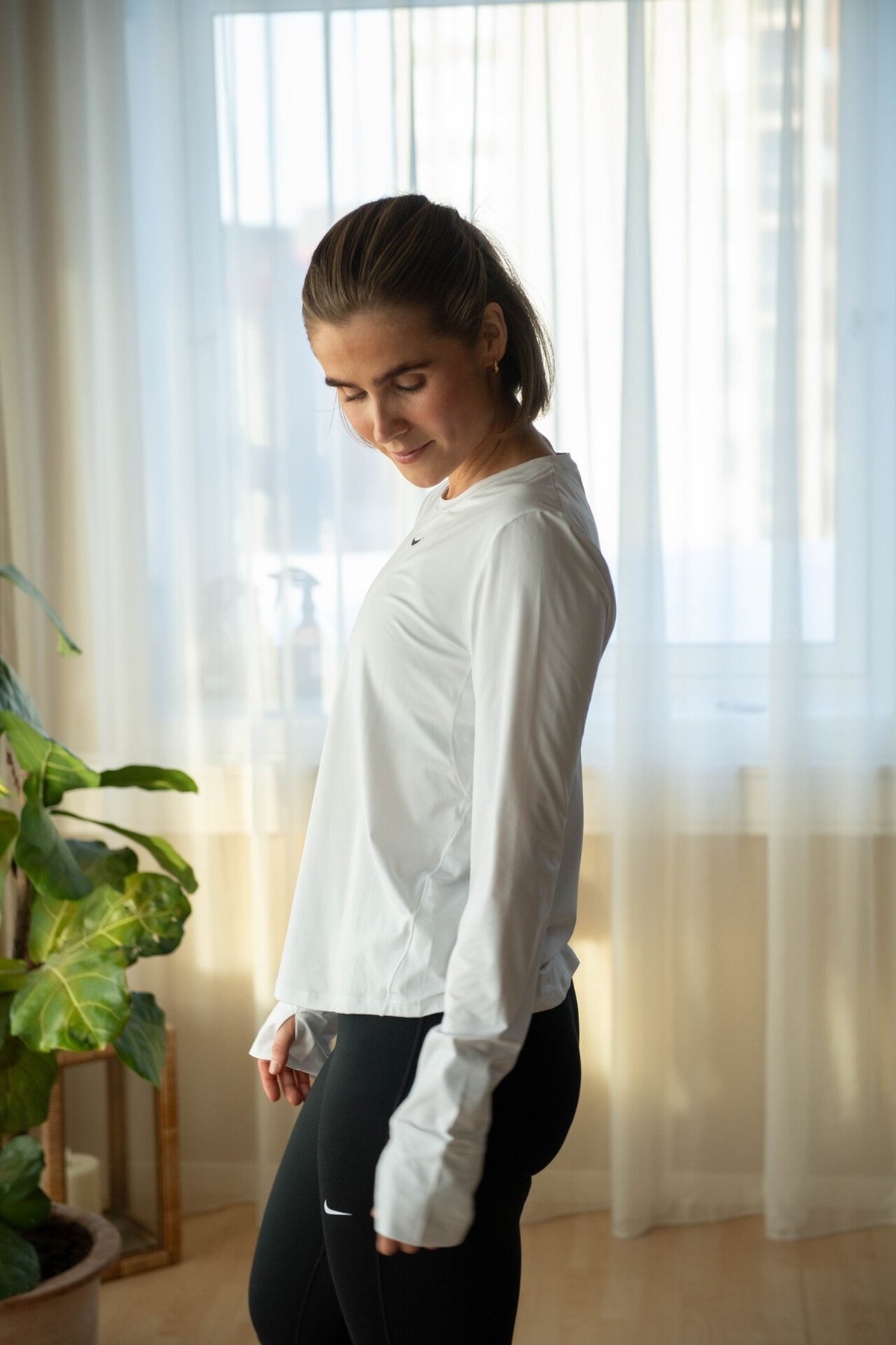 Nike One Classic Dri-Fit Long Sleeve White / Black