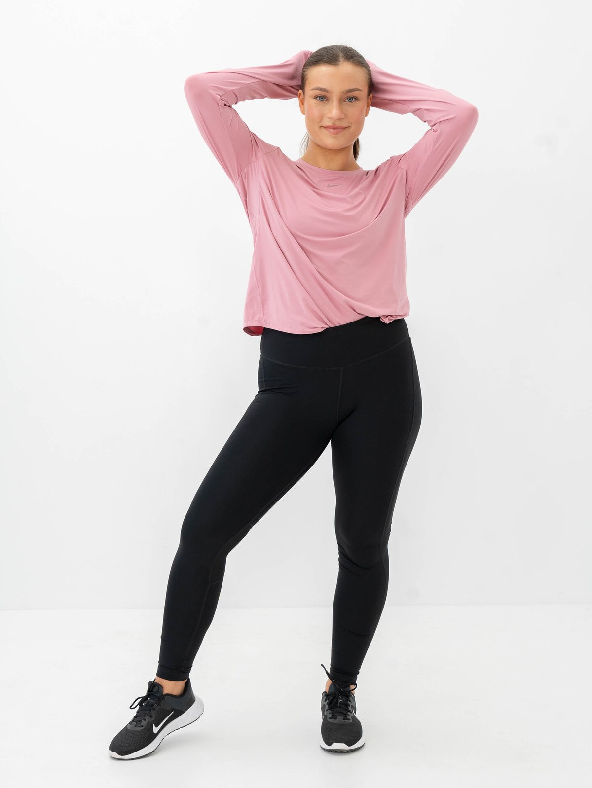 Nike One Classic Dri-Fit Long Sleeve Elemental Pink / Black