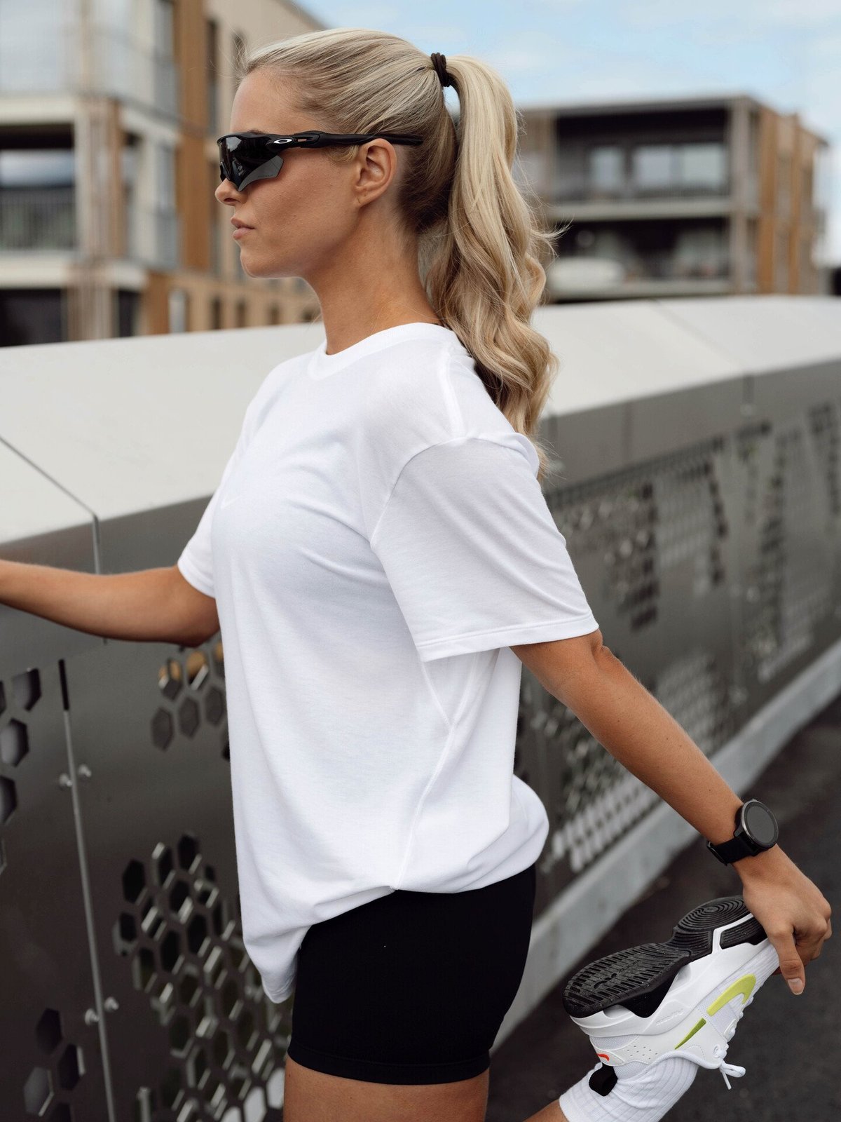 Nike One Relaxed Dri-Fit Short Sleeve Top White