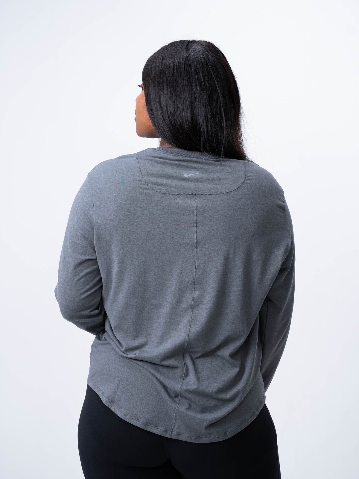 Nike One Relaxed Dri-Fit Long Sleeve Iron Grey / Black