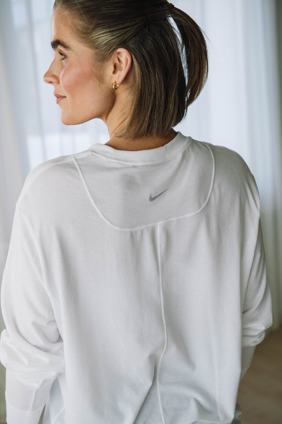 Nike One Relaxed Dri-Fit Long Sleeve White