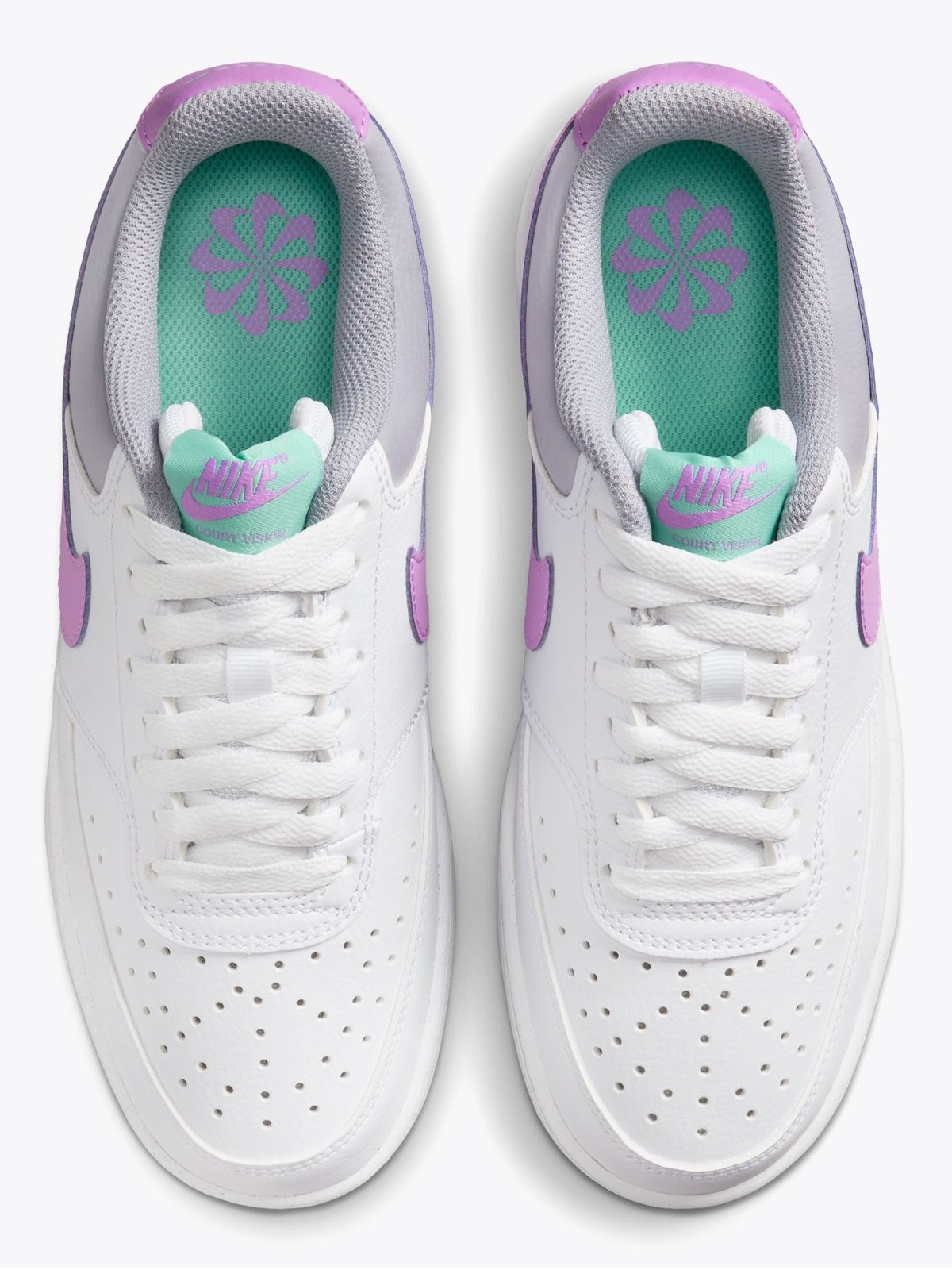 Nike Court Vision Low Next Nature WHITE/RUSH FUCHSIA-PEWTER-EMERALD RISE