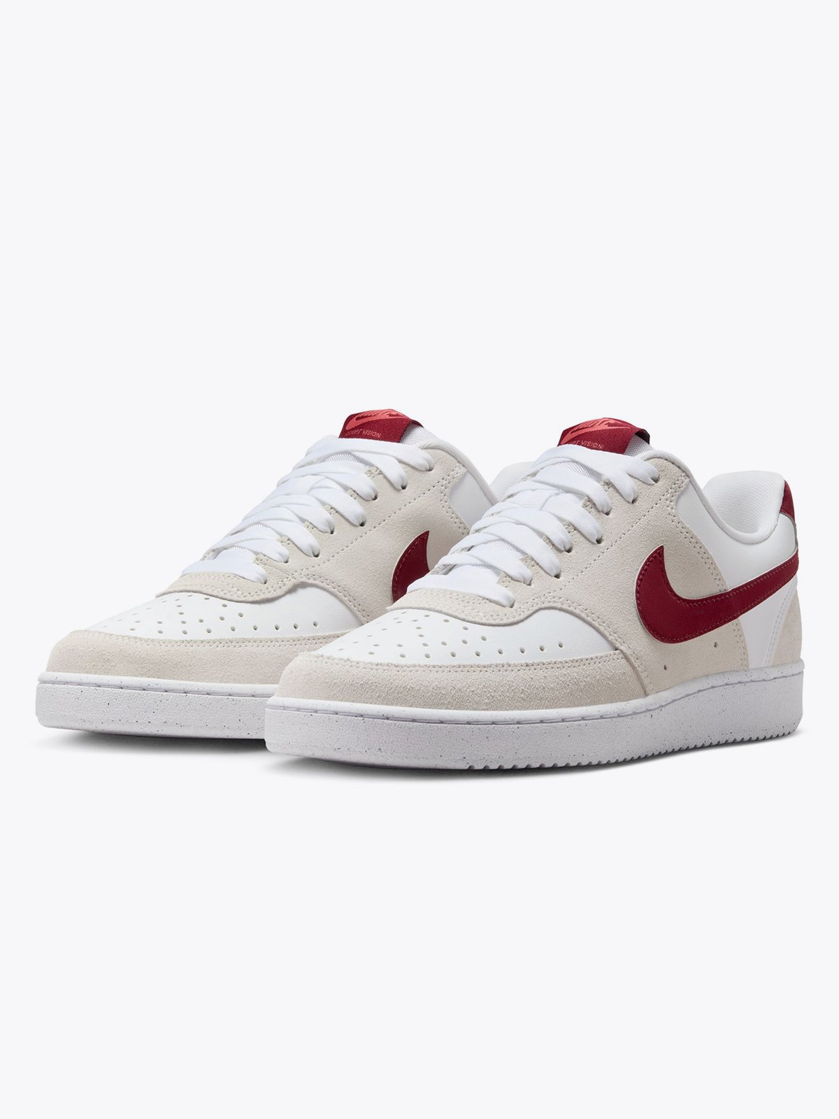Nike Court Vision Low Hvit/Adobe/Dragon Red/Team Red