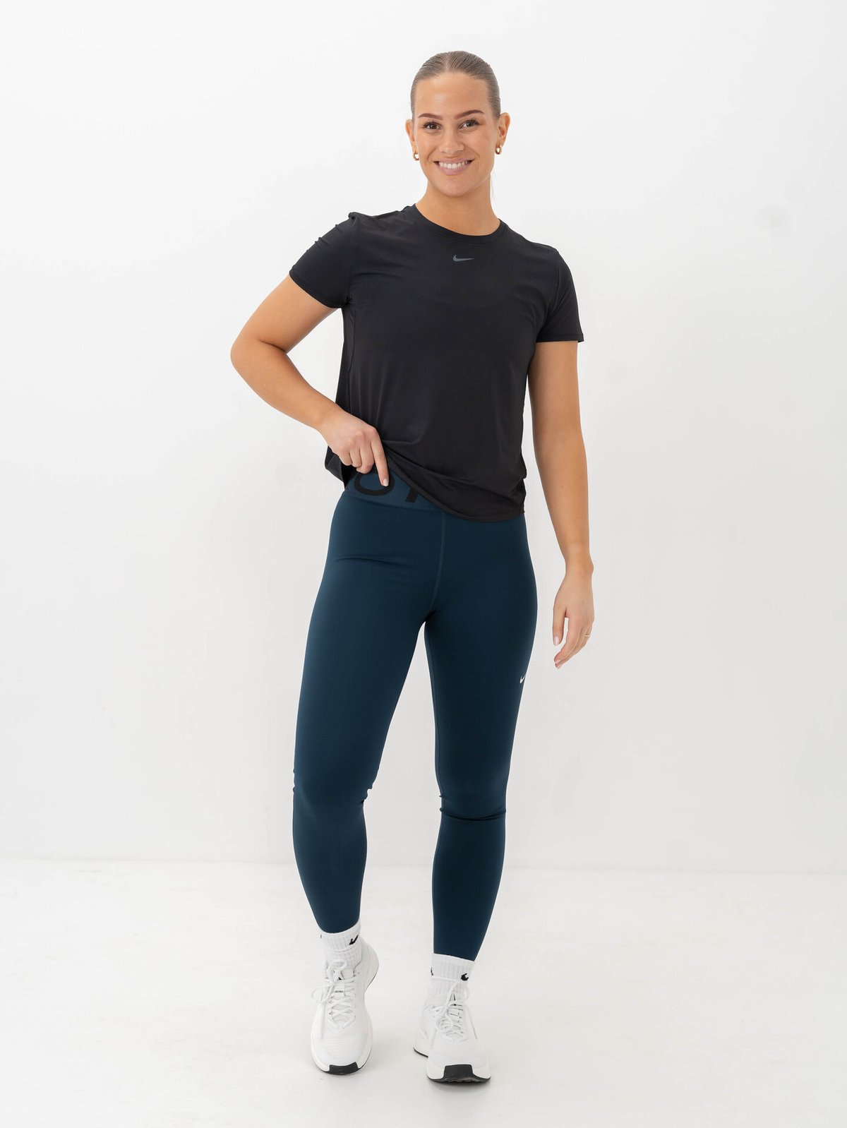 Nike Pro Sculpt Dri-Fit High-Rise Tights Armory Navy / White