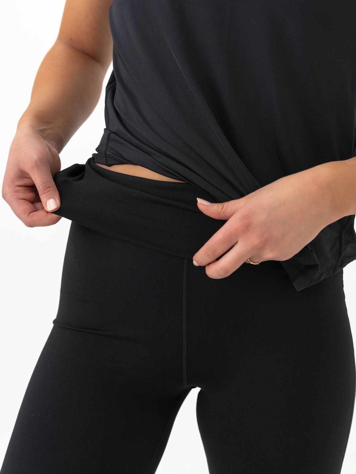 Nike One Dri-Fit High-Waisted Fold-Over Pant Black
