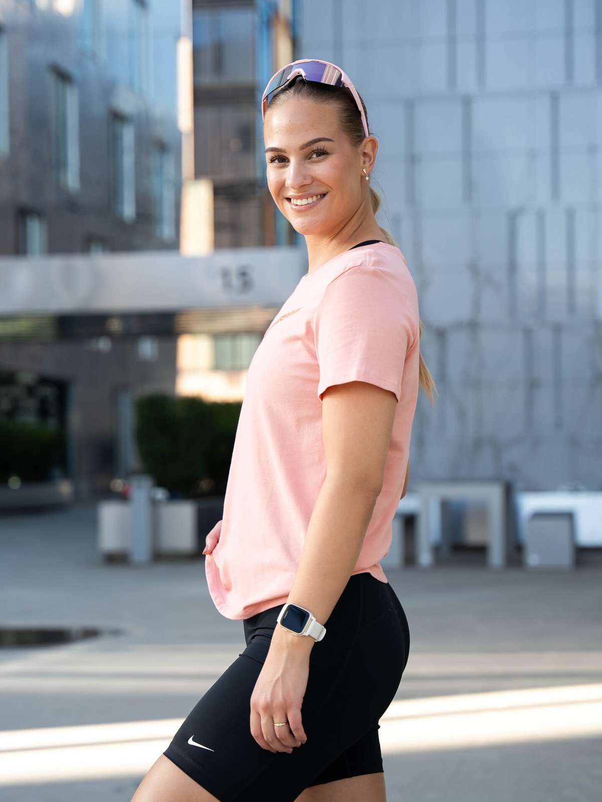 Nike Dri-Fit Slam Short Sleeve Tee Pink Quartz