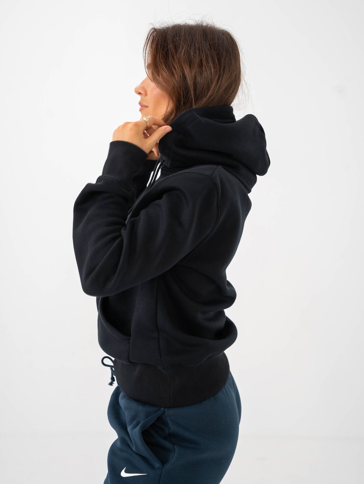 Nike Pheonix Fleece Standard Pullover Hoodie Black
