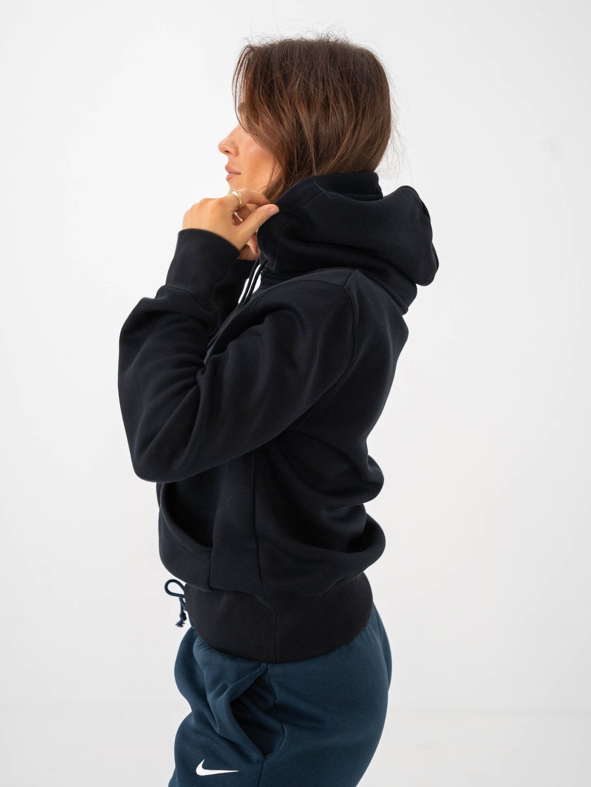 Nike Pheonix Fleece Standard Pullover Hoodie Black