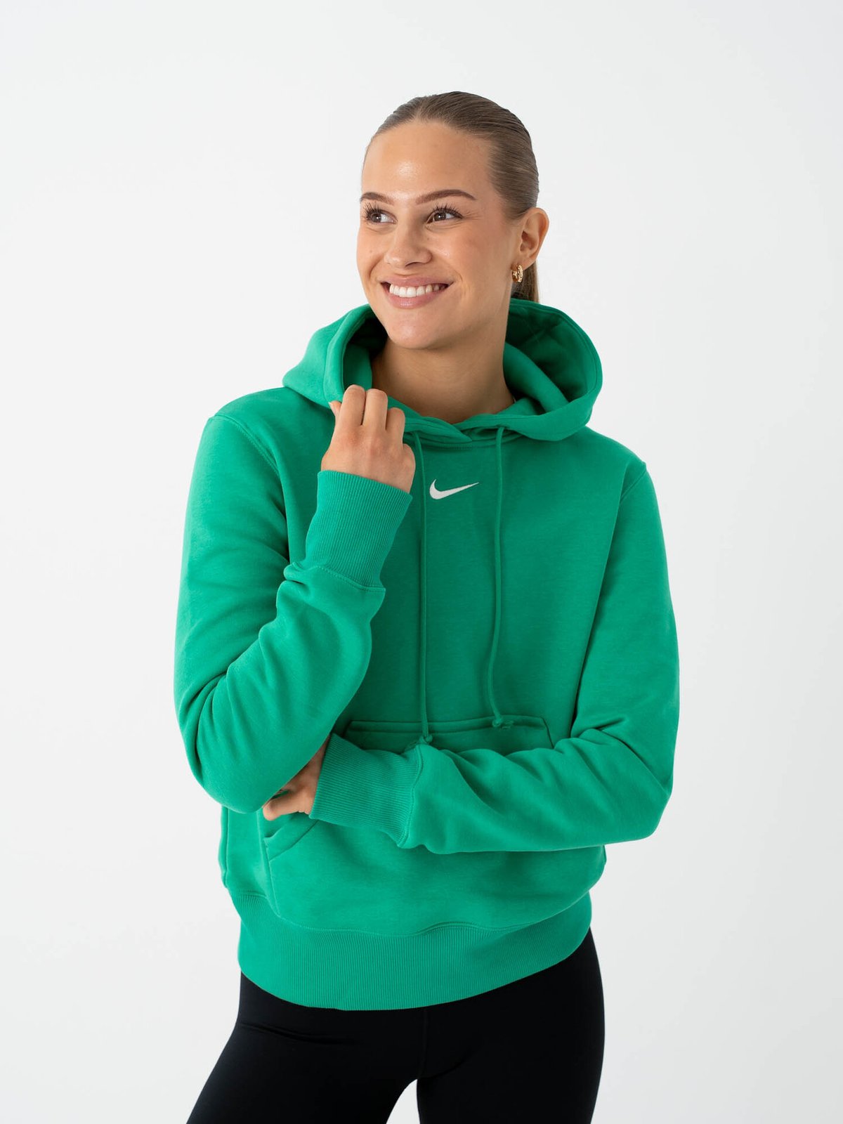 Nike Pheonix Fleece Standard Pullover Hoodie Stadium Green / Sail