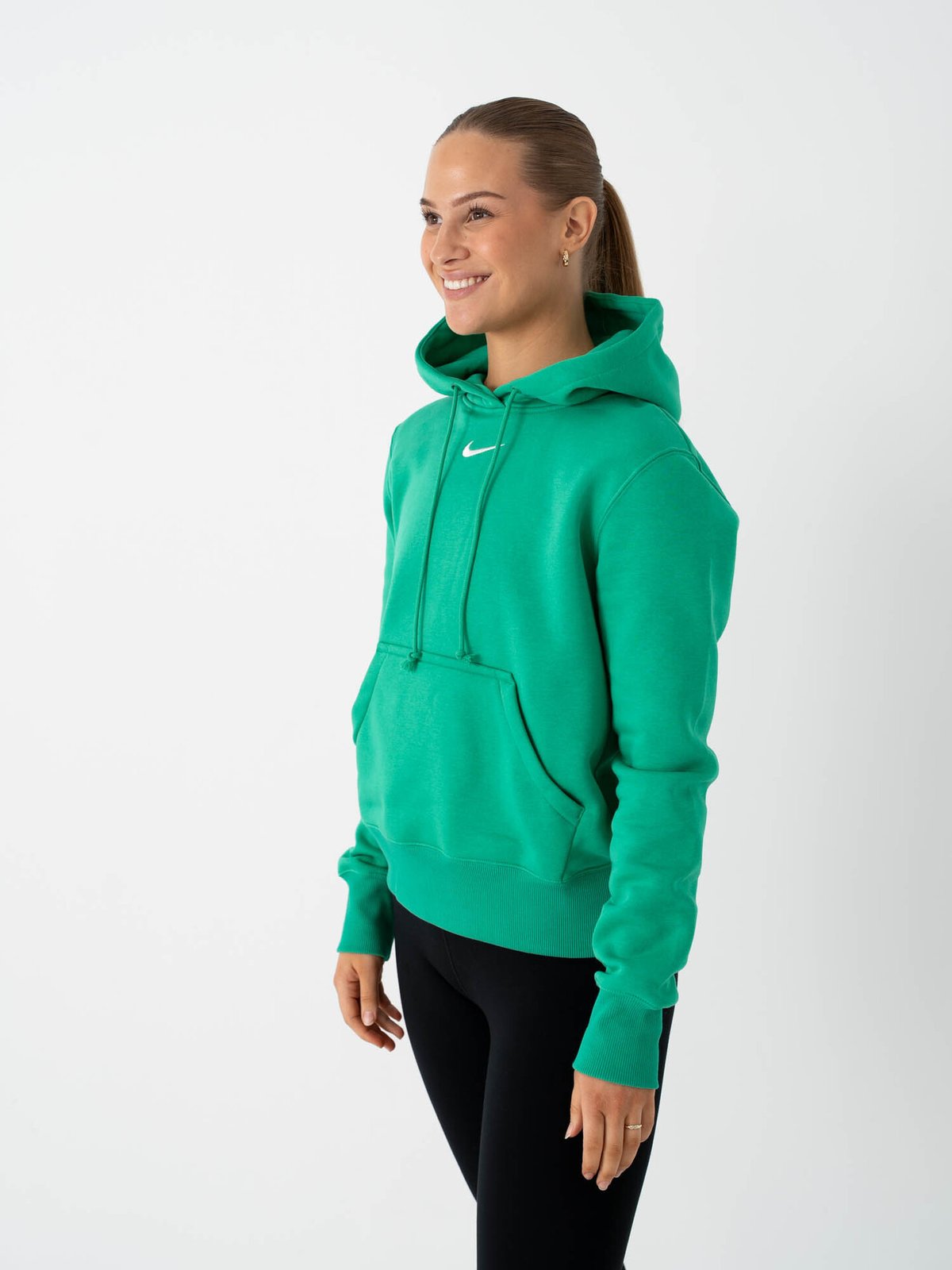 Nike Pheonix Fleece Standard Pullover Hoodie Stadium Green / Sail