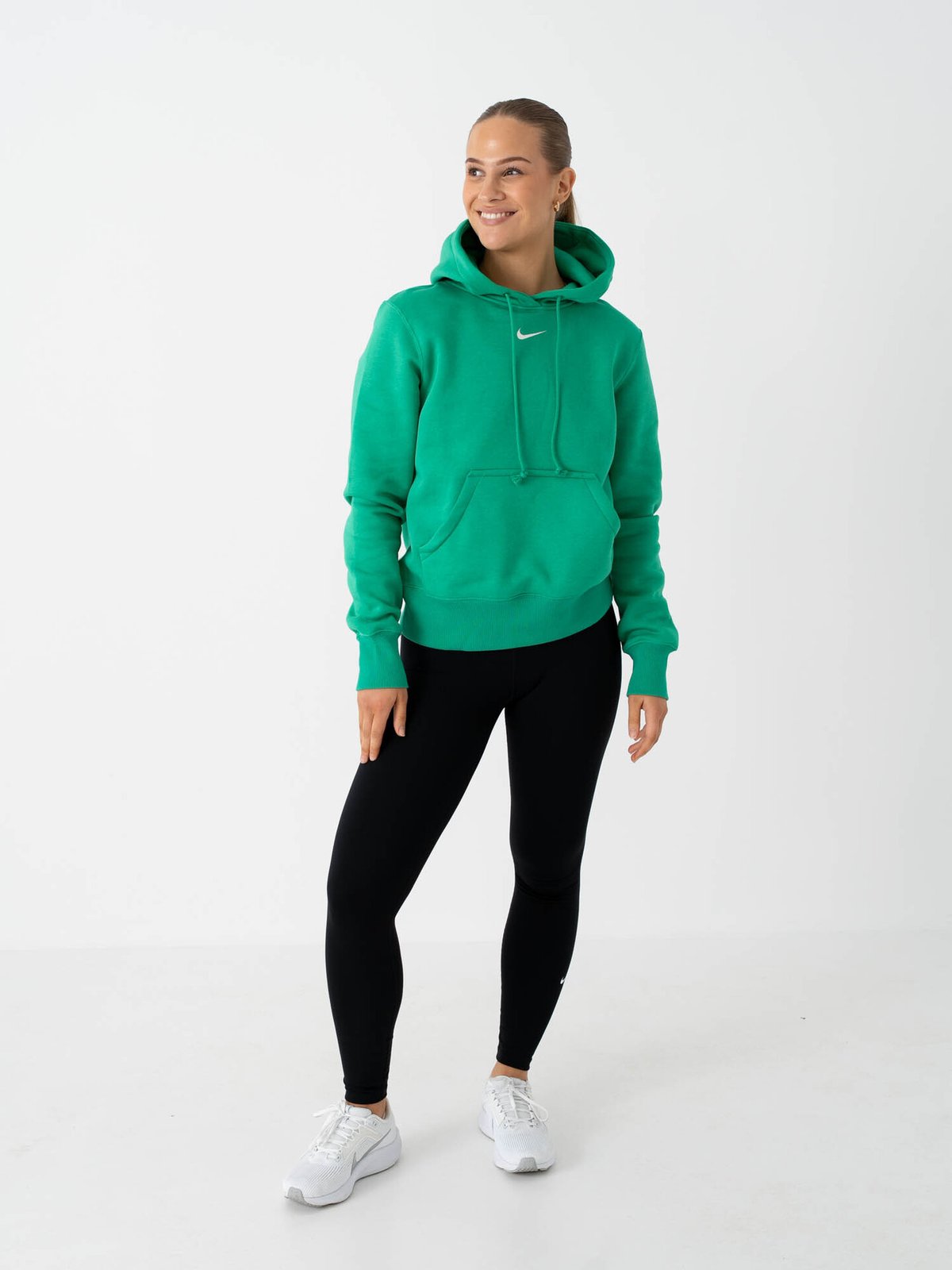 Nike Pheonix Fleece Standard Pullover Hoodie Stadium Green / Sail