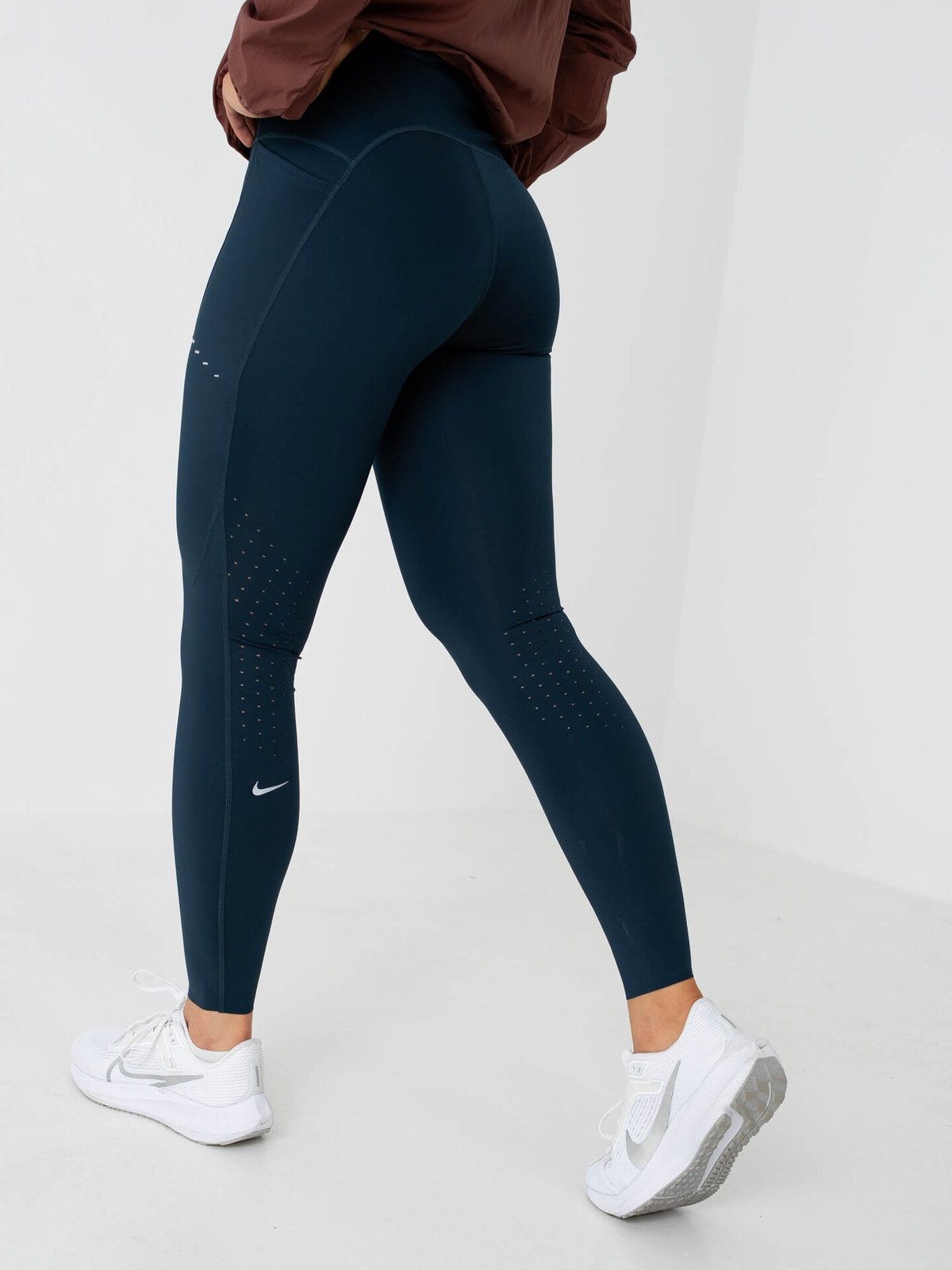 Nike Swift Dri-Fit High-Rise 7/8 Running Tights Armory Navy / Reflective Silver