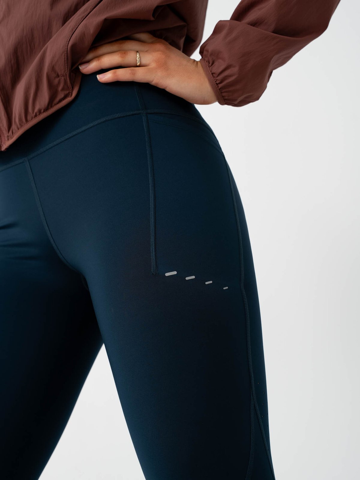 Nike Swift Dri-Fit High-Rise 7/8 Running Tights Armory Navy / Reflective Silver