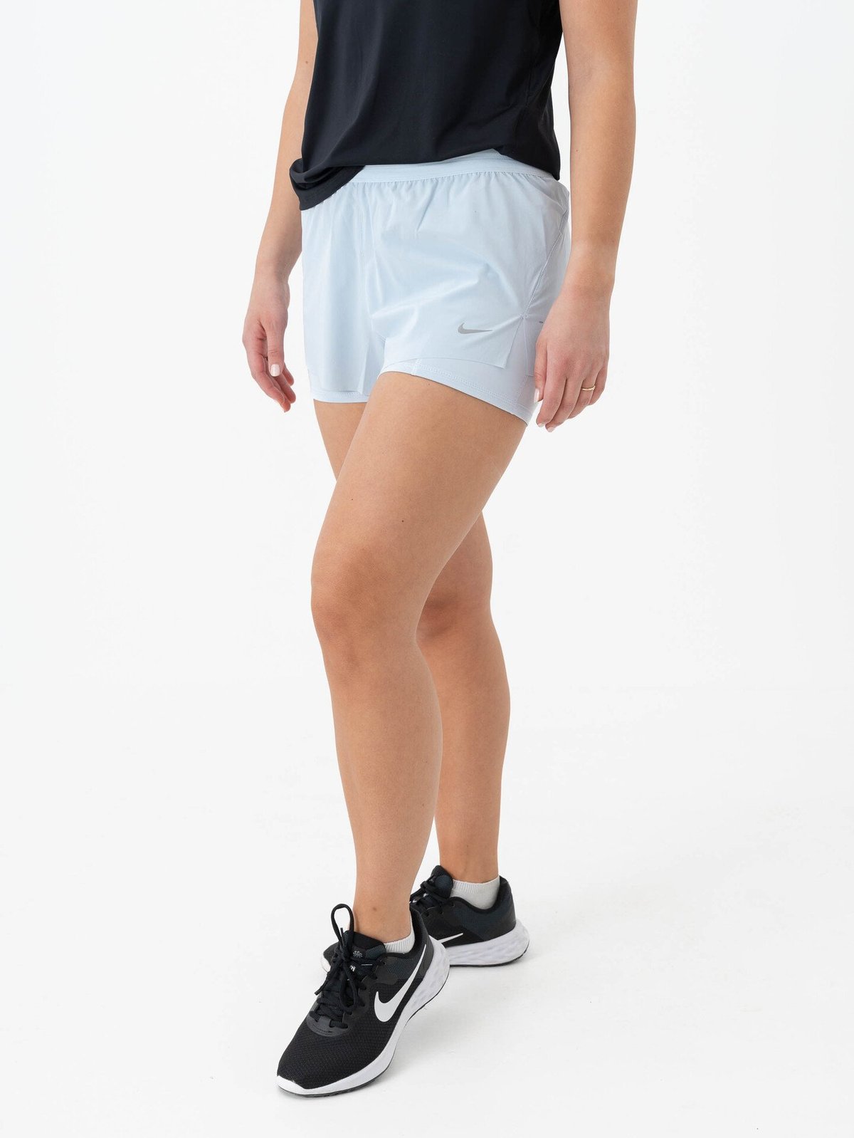 Nike Swift Dri-Fit Mid-Rise 2in1 Shorts Blue Tint / Reflective Silver