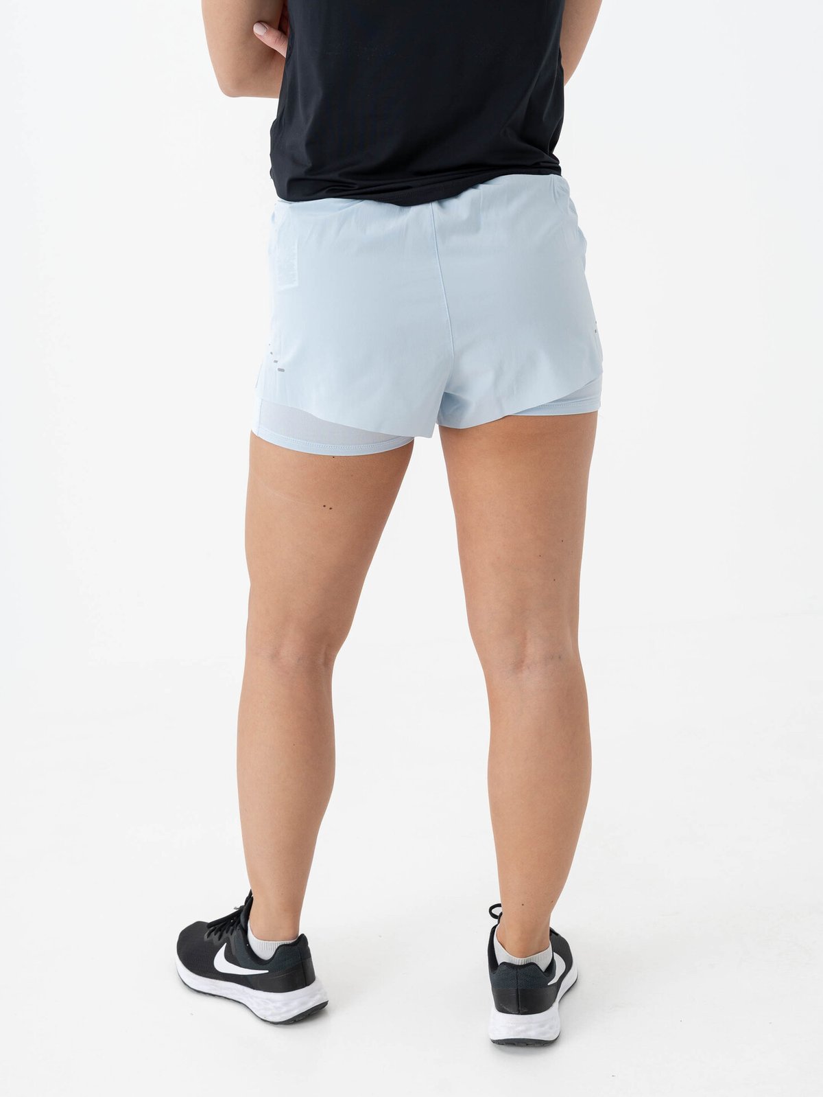 Nike Swift Dri-Fit Mid-Rise 2in1 Shorts Blue Tint / Reflective Silver