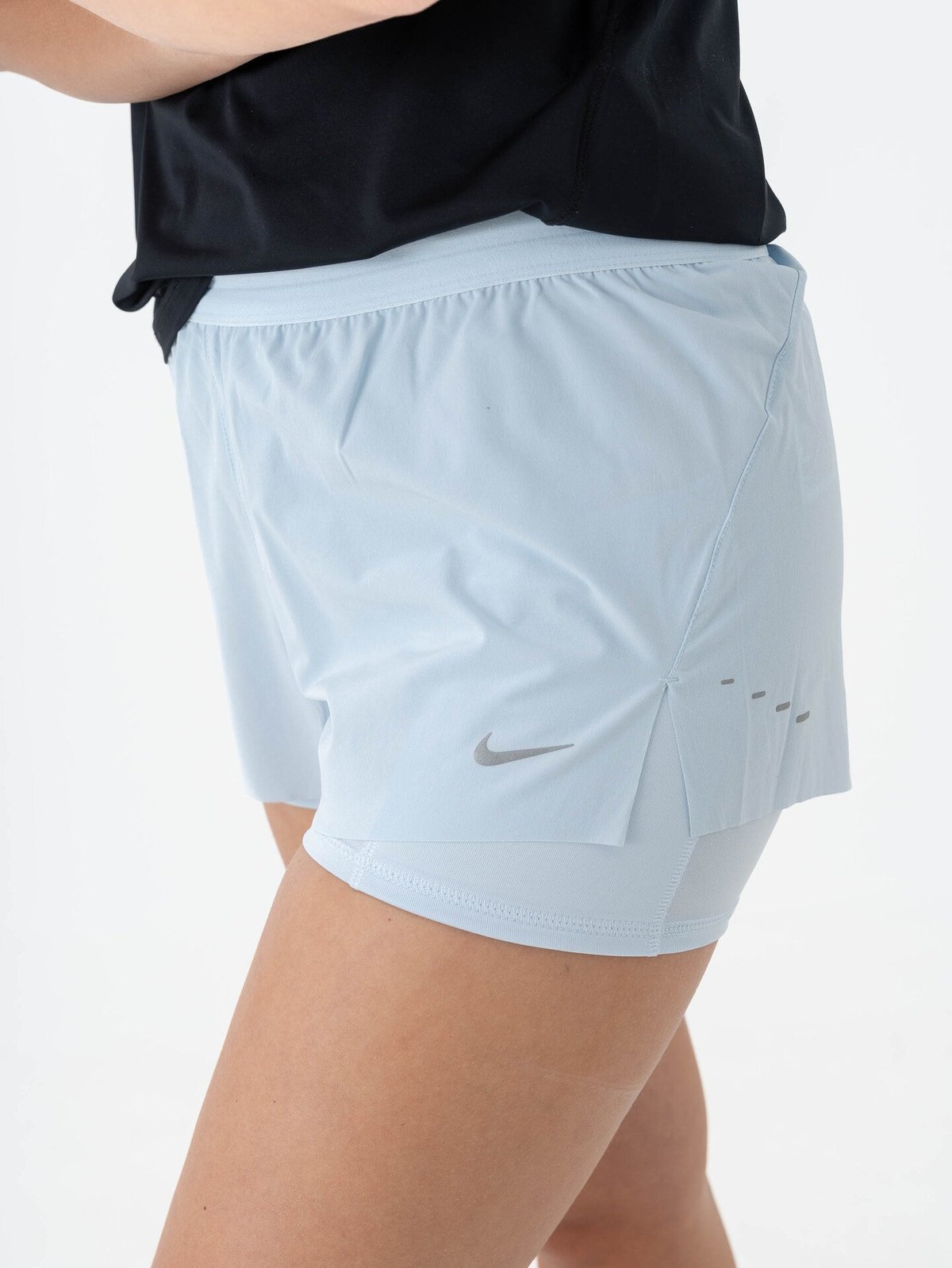 Nike Swift Dri-Fit Mid-Rise 2in1 Shorts Blue Tint / Reflective Silver