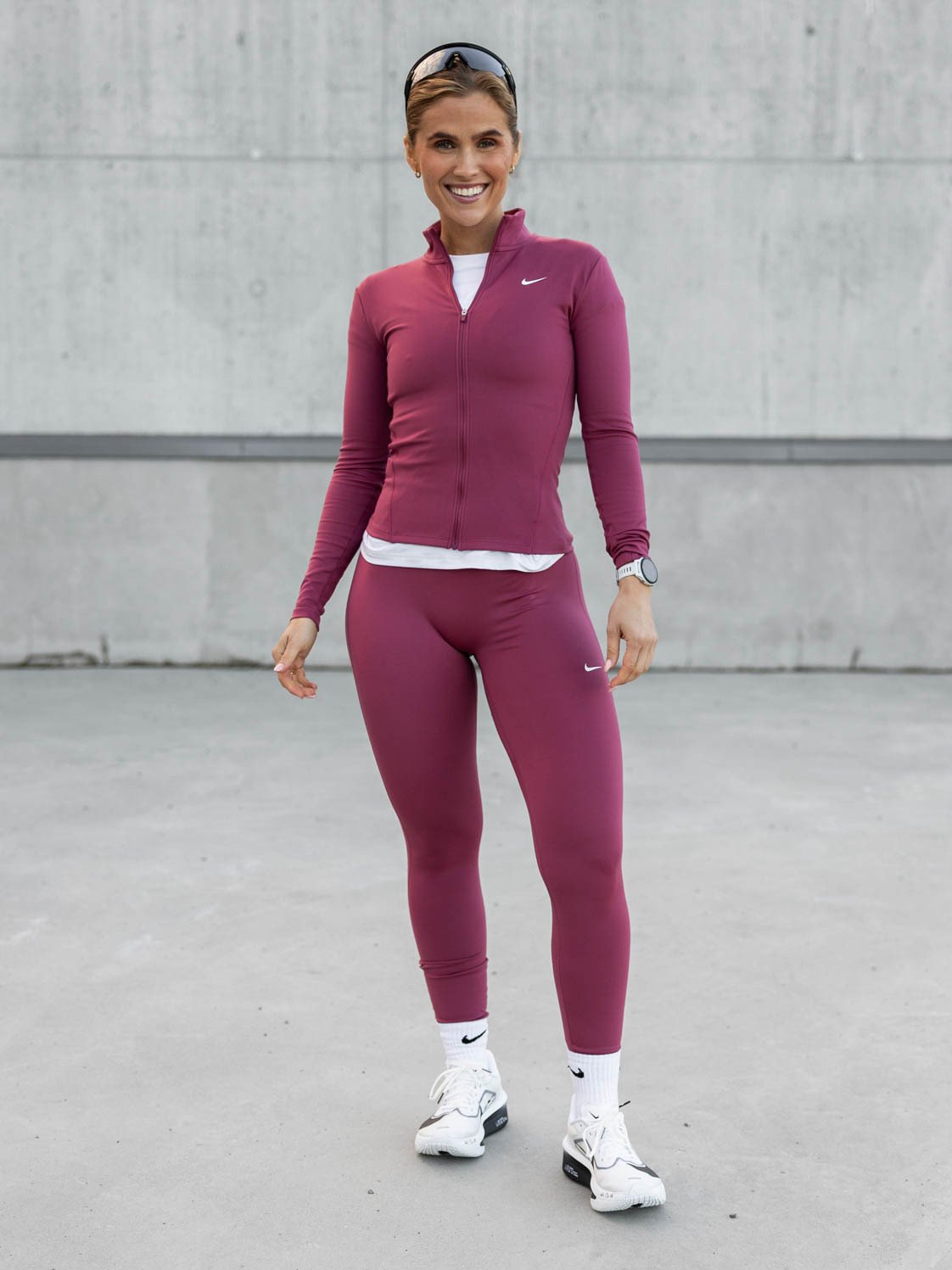 Nike One Dri-Fit High-Waisted Full-Lenght Leggings Useam Pink Smoke / White