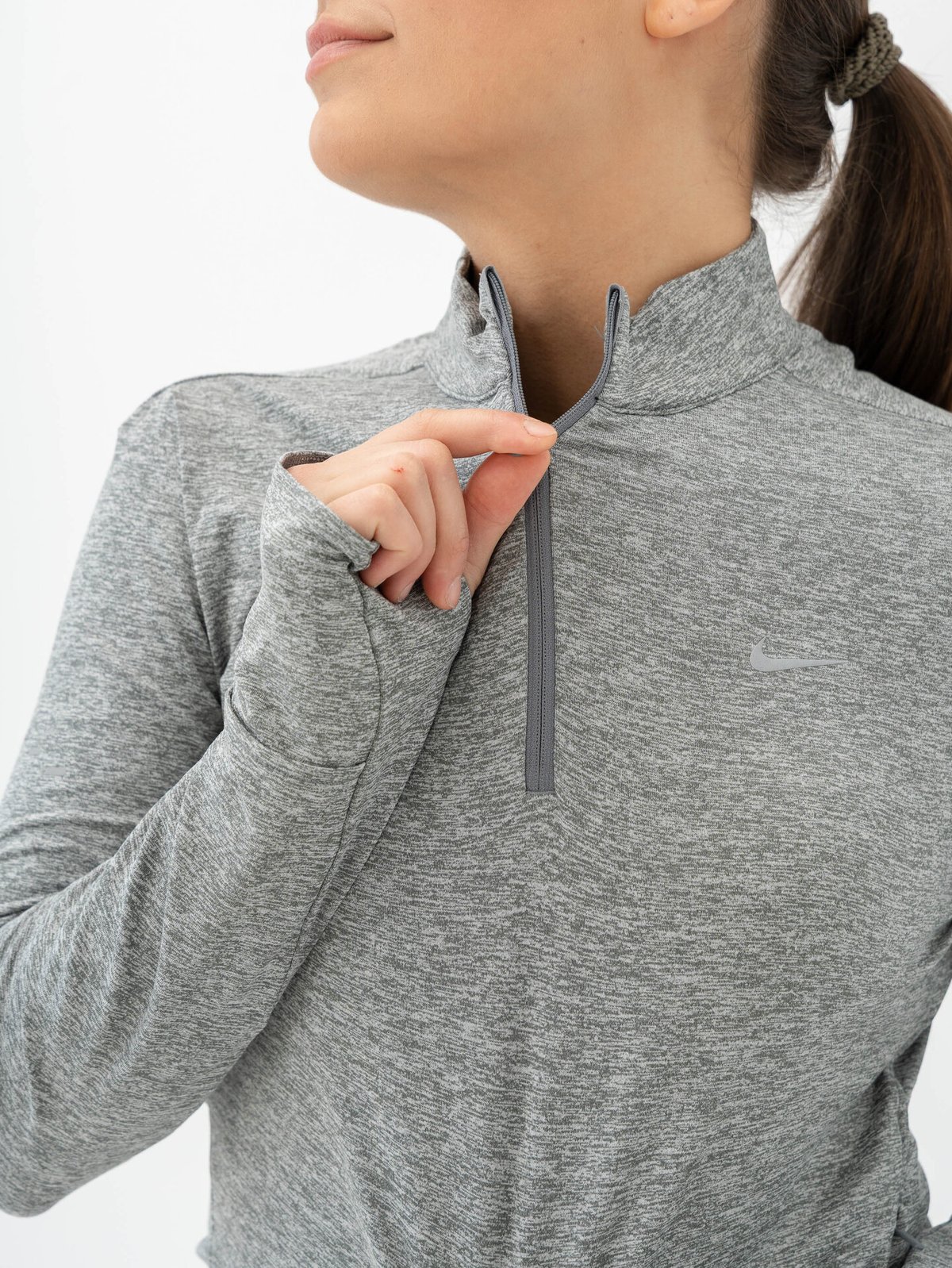 Nike Swift Dri-Fit UV Half-Zip Top Smoke Grey / Heather