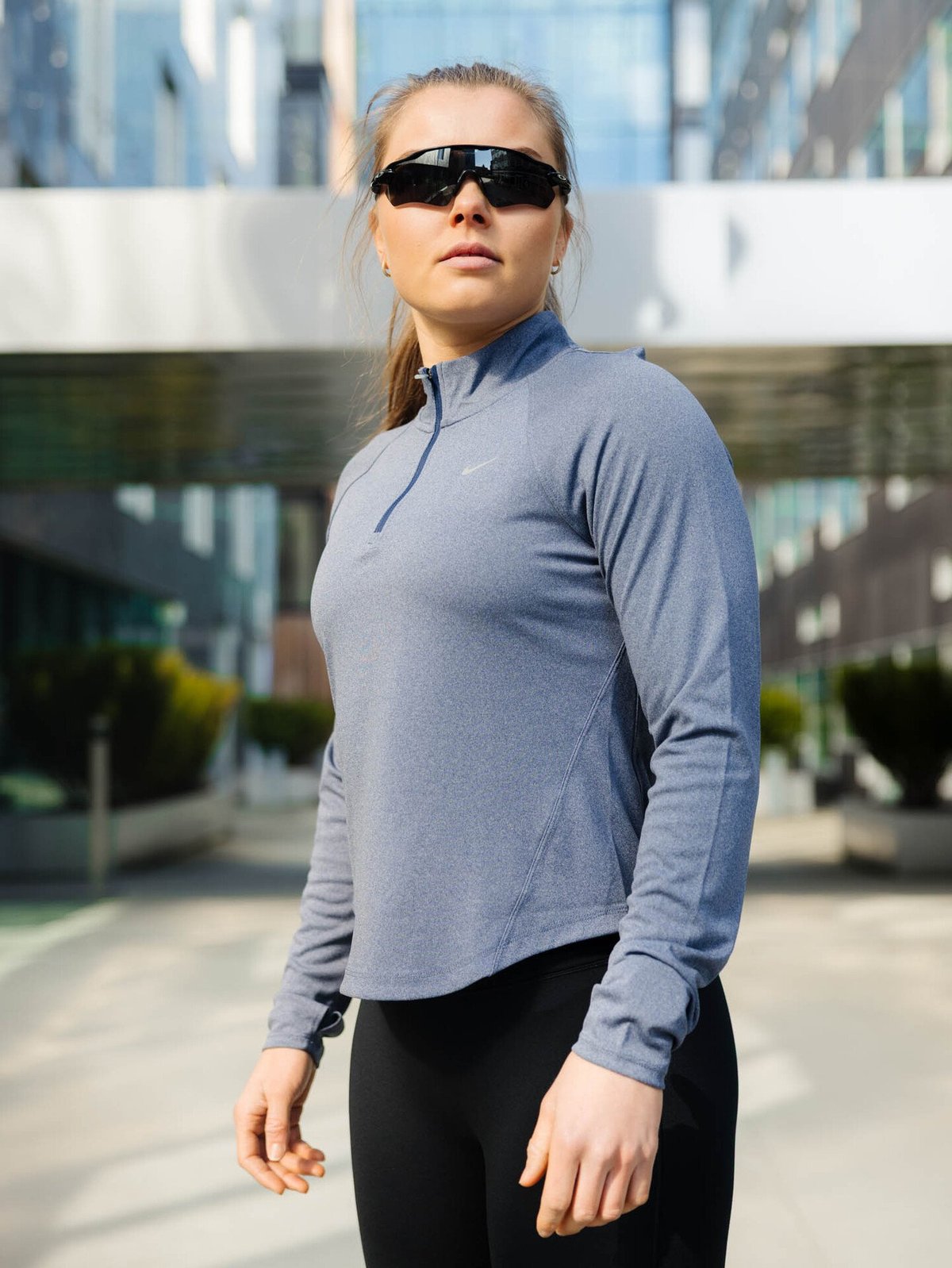 Nike Tempo Dri-Fit Half-Zip Running Top Midnight Navy / Reflective Silver