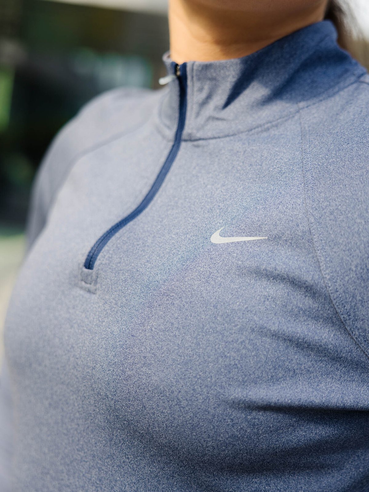 Nike Tempo Dri-Fit Half-Zip Running Top Midnight Navy / Reflective Silver