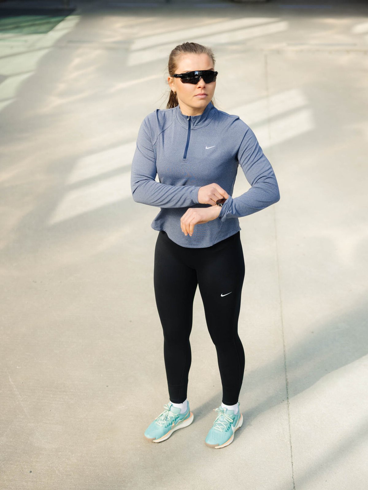 Nike Tempo Dri-Fit Half-Zip Running Top Midnight Navy / Reflective Silver