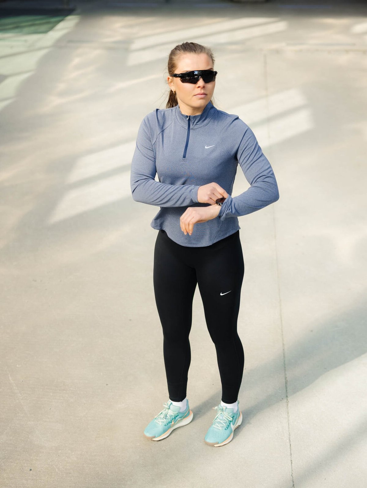 Nike Tempo Dri-Fit Half-Zip Running Top Midnight Navy / Reflective Silver