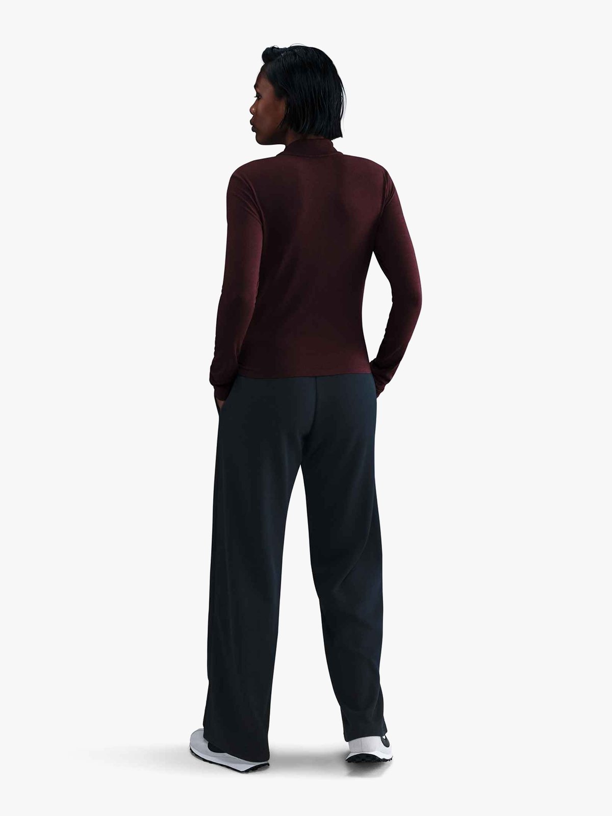 Nike Sportswear Chill Knit Slim Long Sleeve Mock-Neck Burgundy Crush/Sail