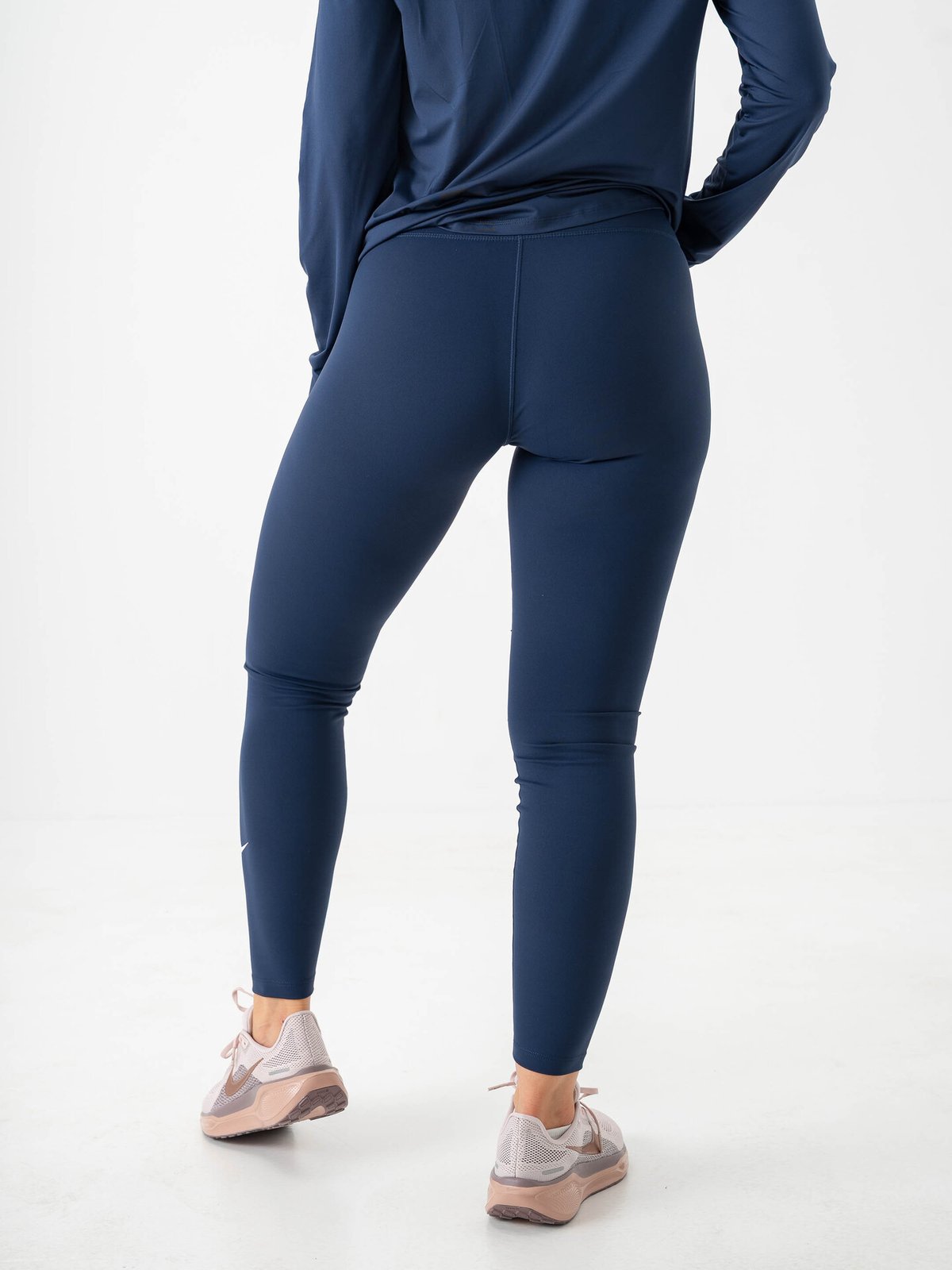 Nike One Dri-Fit High-Rise Tights Midnight Navy / White