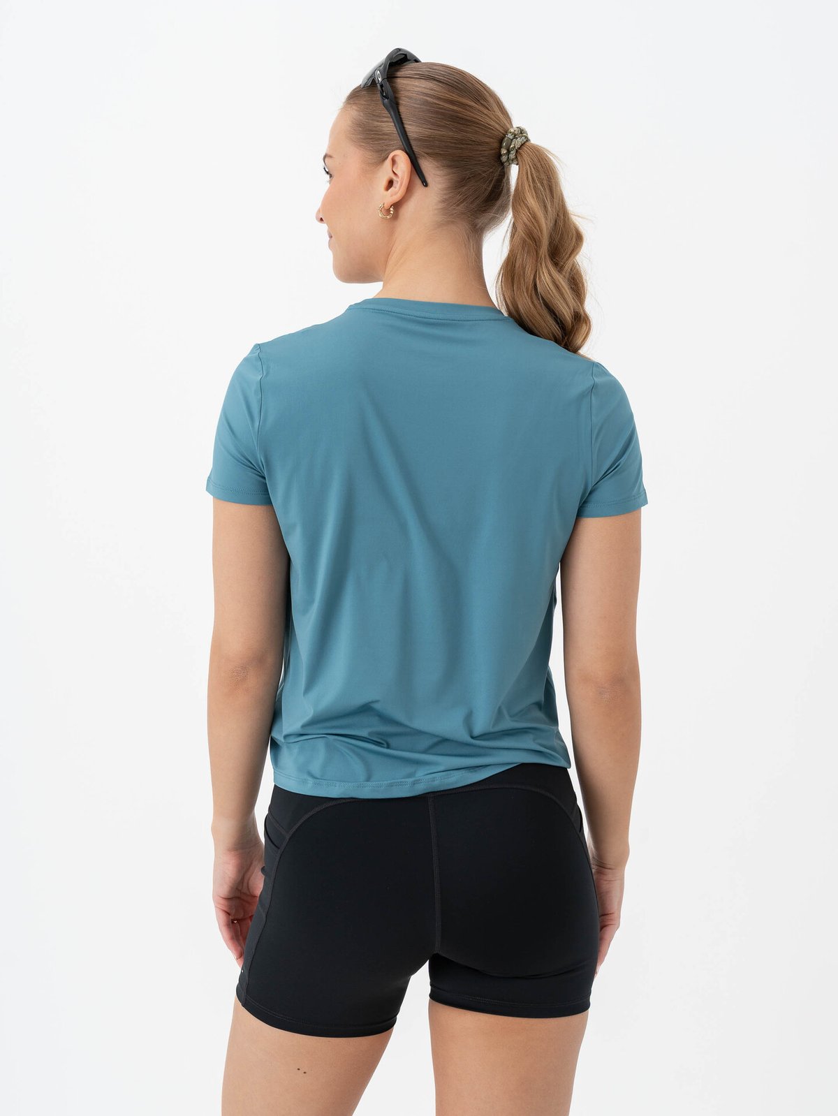 Nike One Classic Dri-Fit Short Sleeve Top Smokey Blue / White