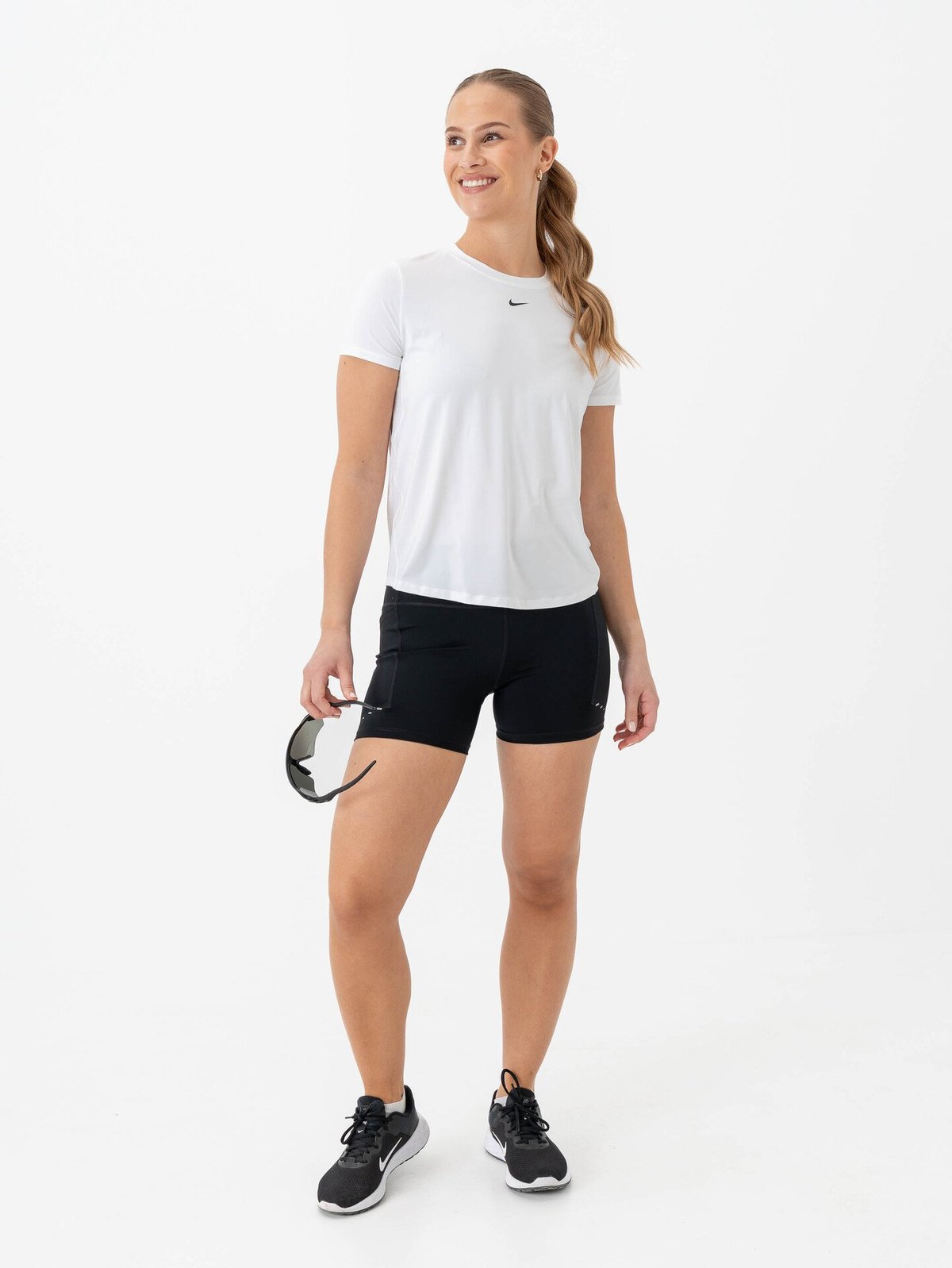 Nike One Classic Dri-Fit Short Sleeve Top White / Black