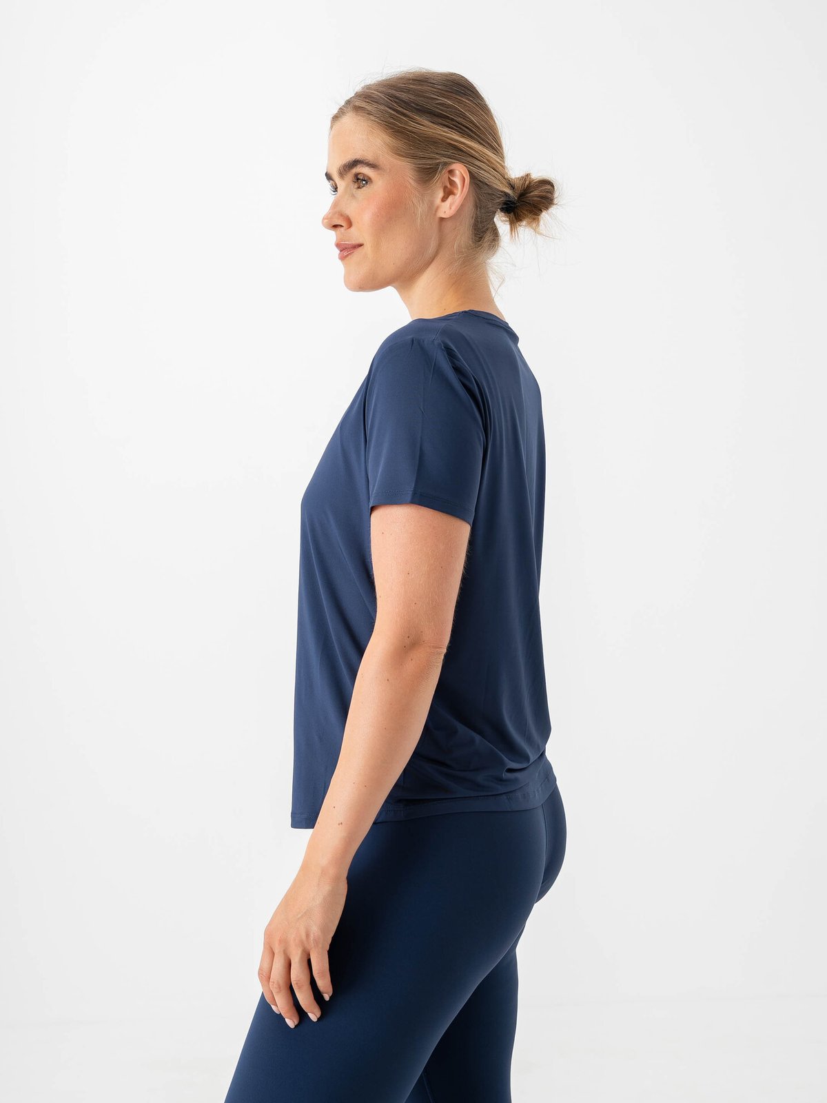 Nike One Classic Dri-Fit Short Sleeve Top MIDNIGHT NAVY/WHITE