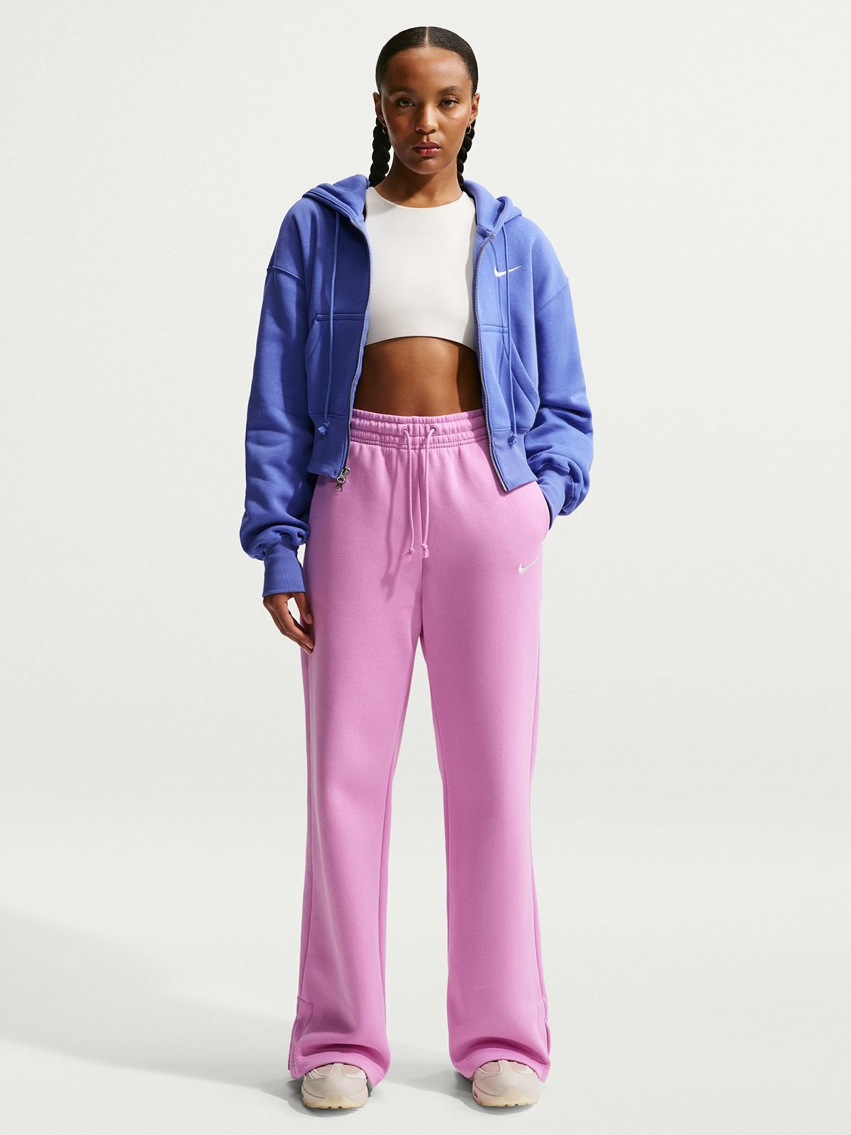 Nike Sportswear Phoenix Hige-Waisted Wide Pants Rosa