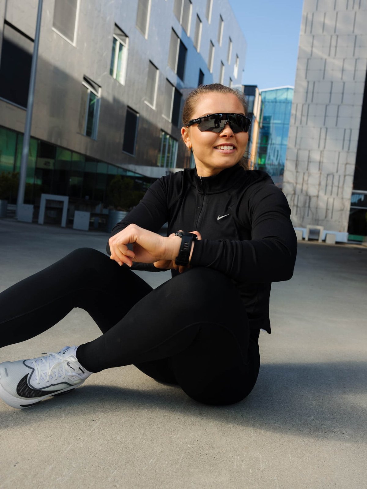 Nike One Dri-Fit High-Waisted 7/8 Leggings Useam Black / White